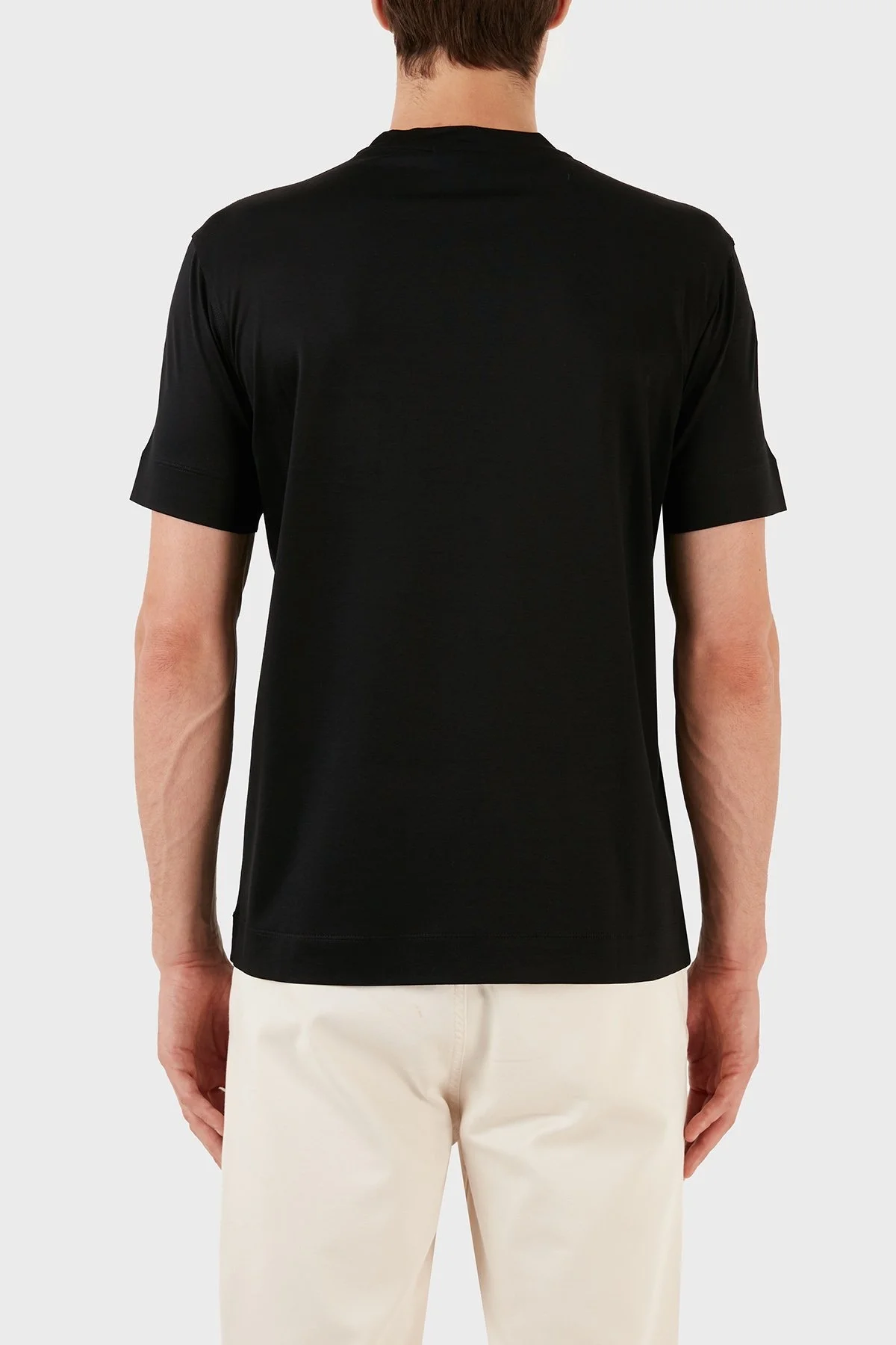 Emporio Armani Pamuklu Bisiklet Yaka Göğüs Cepli Logolu Regular Fit Erkek T Shirt 6R1T85 1JUVZ 0999 SİYAH - 2