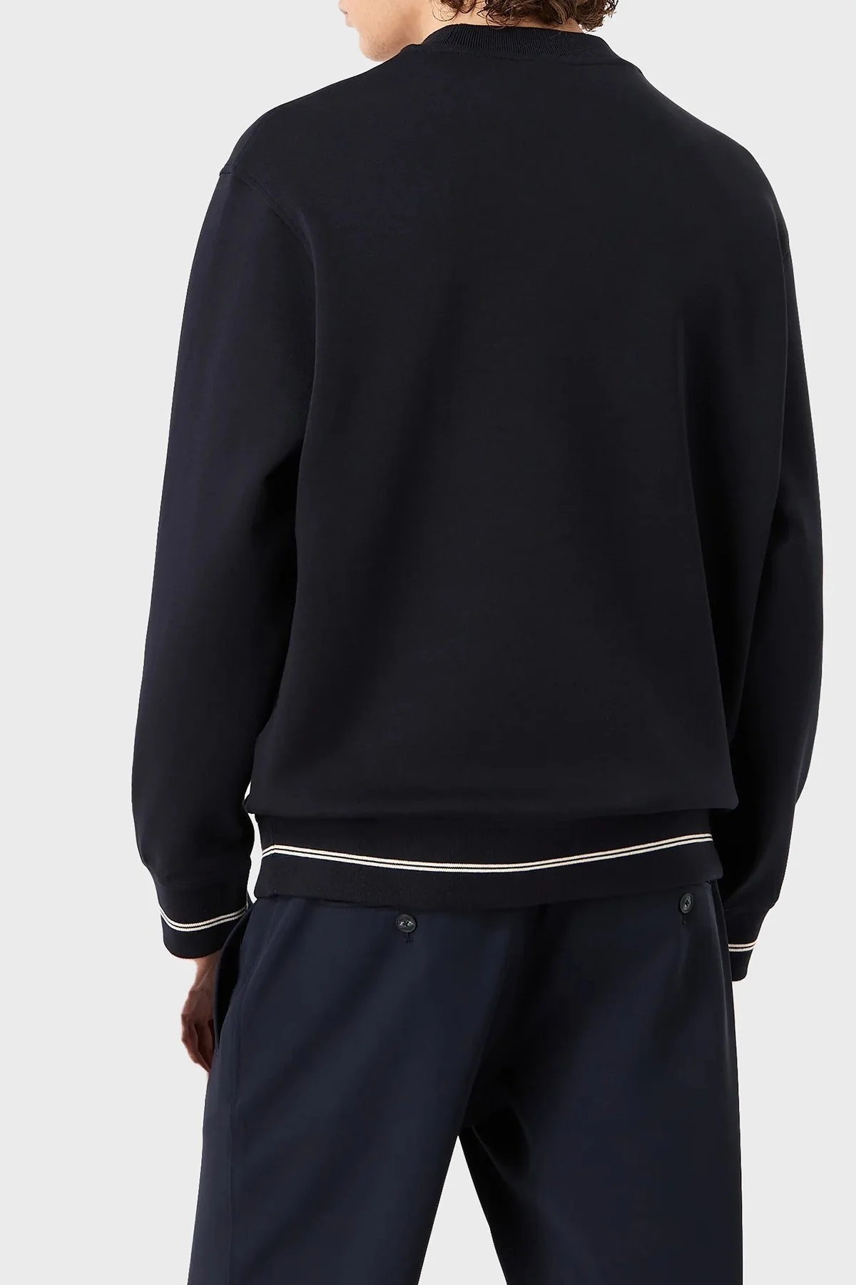 Emporio Armani Pamuklu Bisiklet Yaka Logolu Regular Fit Erkek Sweat 6R1MF2 1JHSZ 09R1 LACİVERT - 2