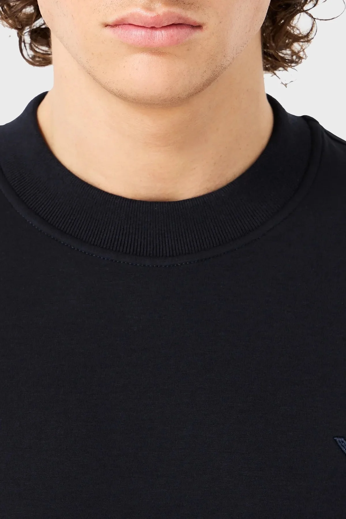 Emporio Armani Pamuklu Bisiklet Yaka Logolu Regular Fit Erkek Sweat 6R1MF2 1JHSZ 09R1 LACİVERT - 3