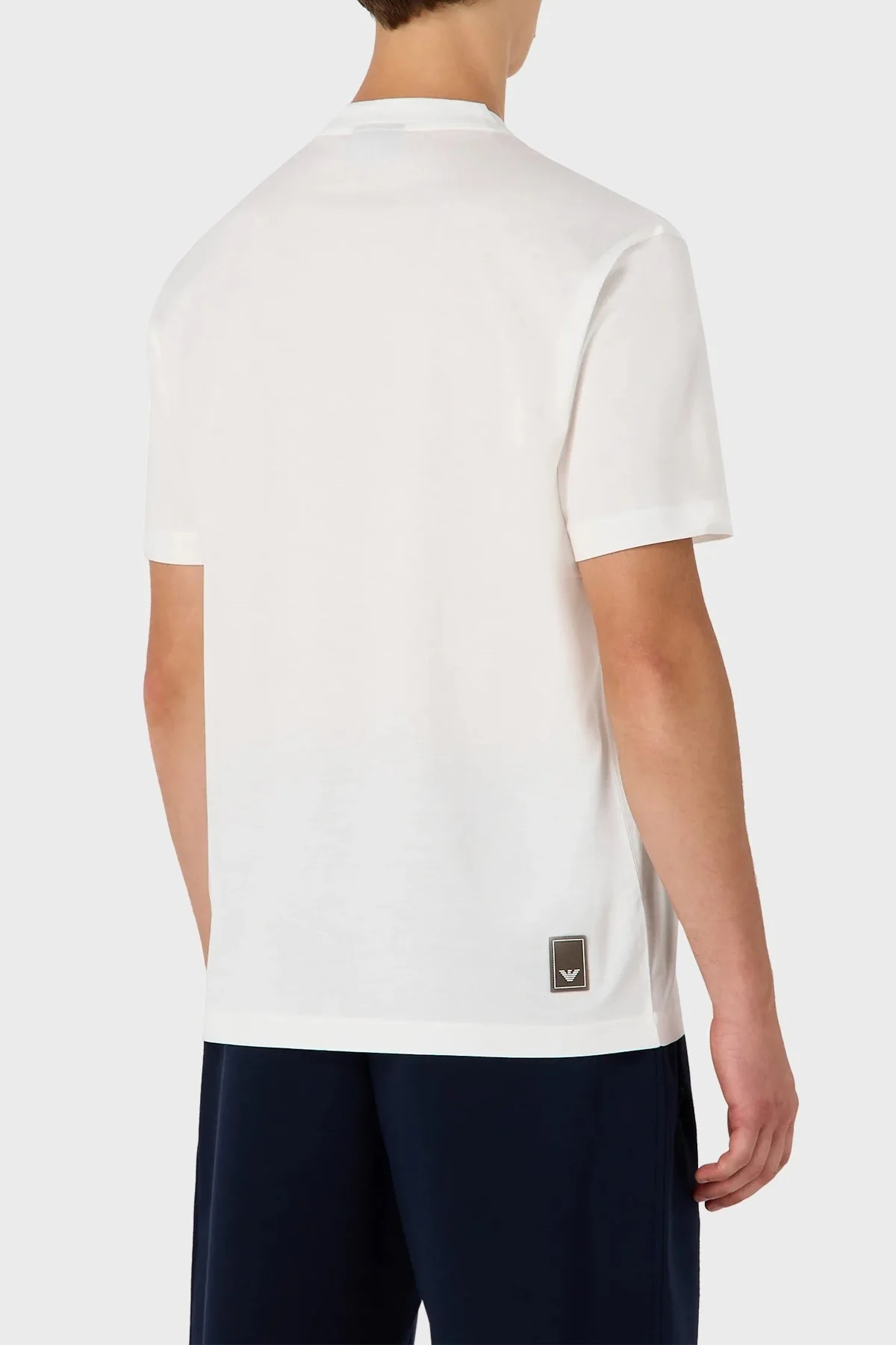 Emporio Armani Pamuklu Bisiklet Yaka Logolu Regular Fit Erkek T Shirt 6R1T69 1JUVZ 0101 BEYAZ - 2