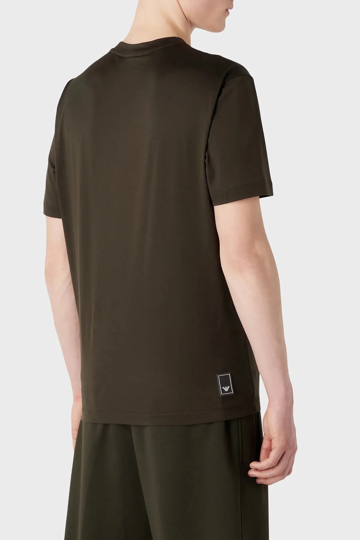 Emporio Armani Pamuklu Bisiklet Yaka Logolu Regular Fit Erkek T Shirt 6R1T69 1JUVZ 0583 HAKİ - 2