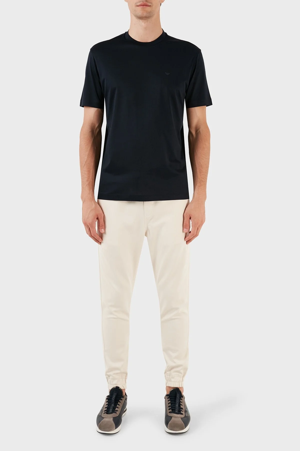 Emporio Armani Pamuklu Bisiklet Yaka Logolu Regular Fit Erkek T Shirt 6R1T69 1JUVZ 09B3 LACİVERT - 5