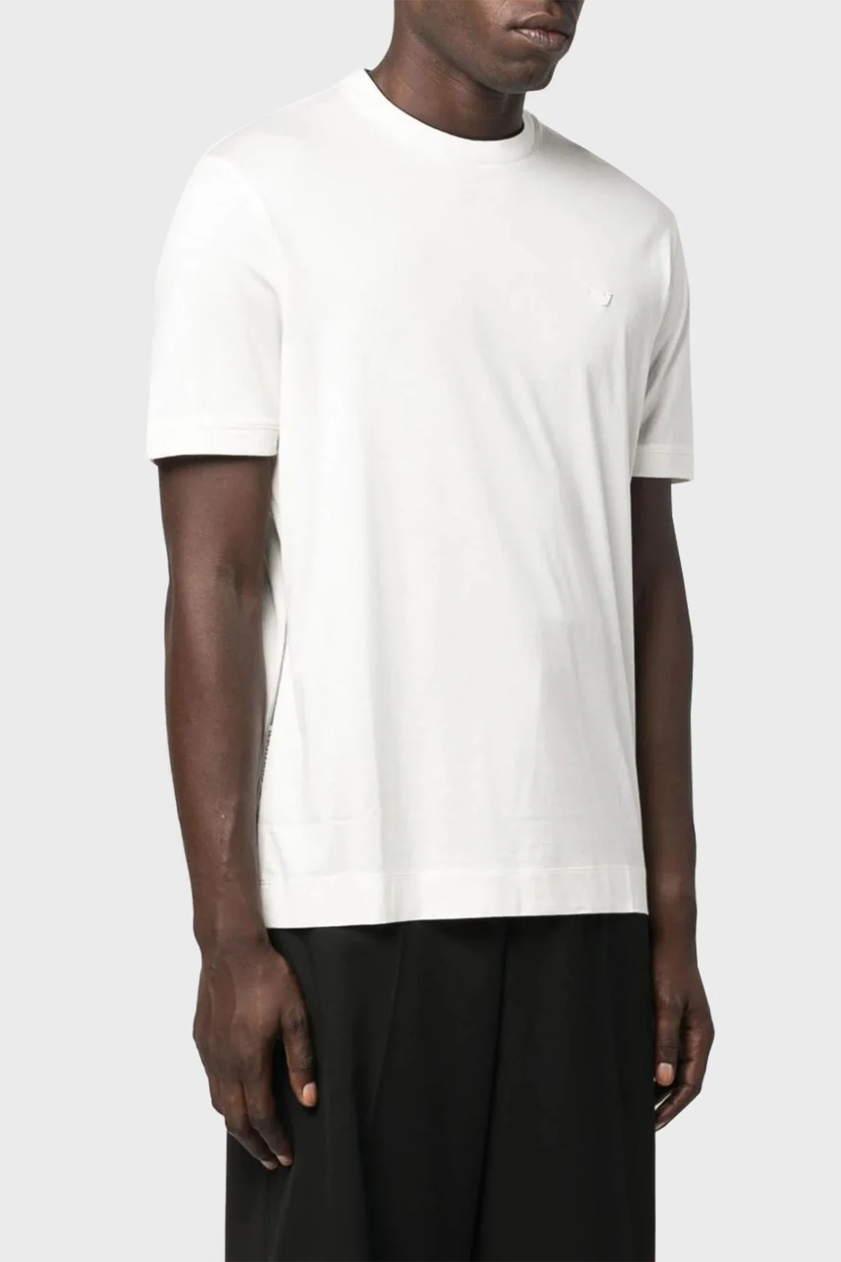 Emporio Armani Pamuklu Bisiklet Yaka Logolu Regular Fit Erkek T Shirt 6R1T87 1JUVZ 01L3 BEYAZ - 1