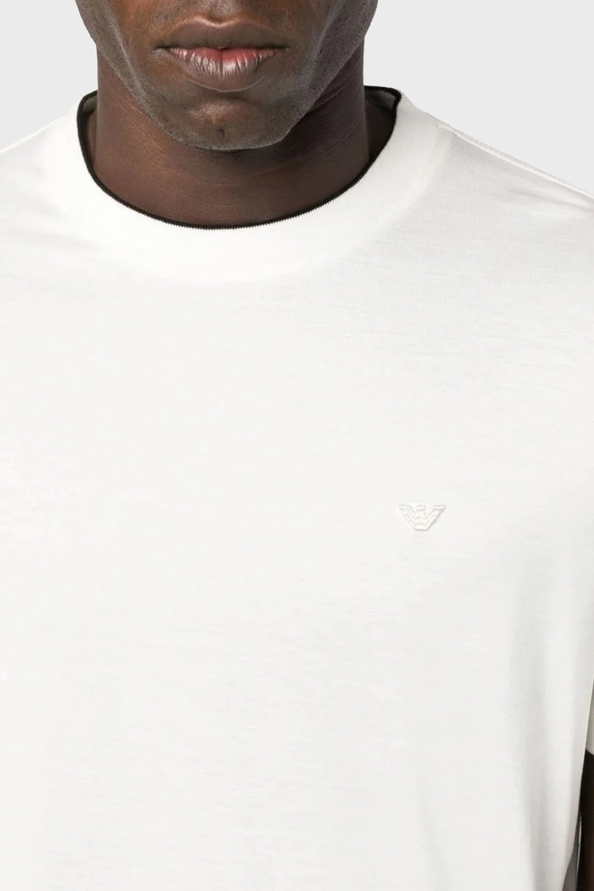 Emporio Armani Pamuklu Bisiklet Yaka Logolu Regular Fit Erkek T Shirt 6R1T87 1JUVZ 01L3 BEYAZ - 4