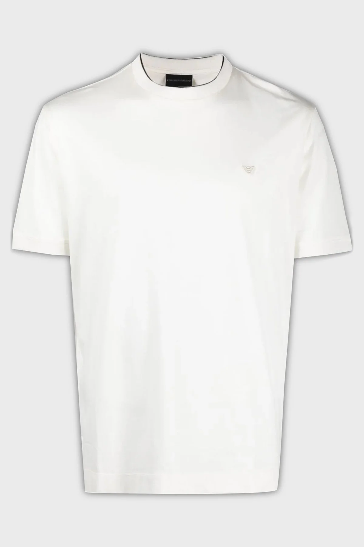 Emporio Armani Pamuklu Bisiklet Yaka Logolu Regular Fit Erkek T Shirt 6R1T87 1JUVZ 01L3 BEYAZ - 5
