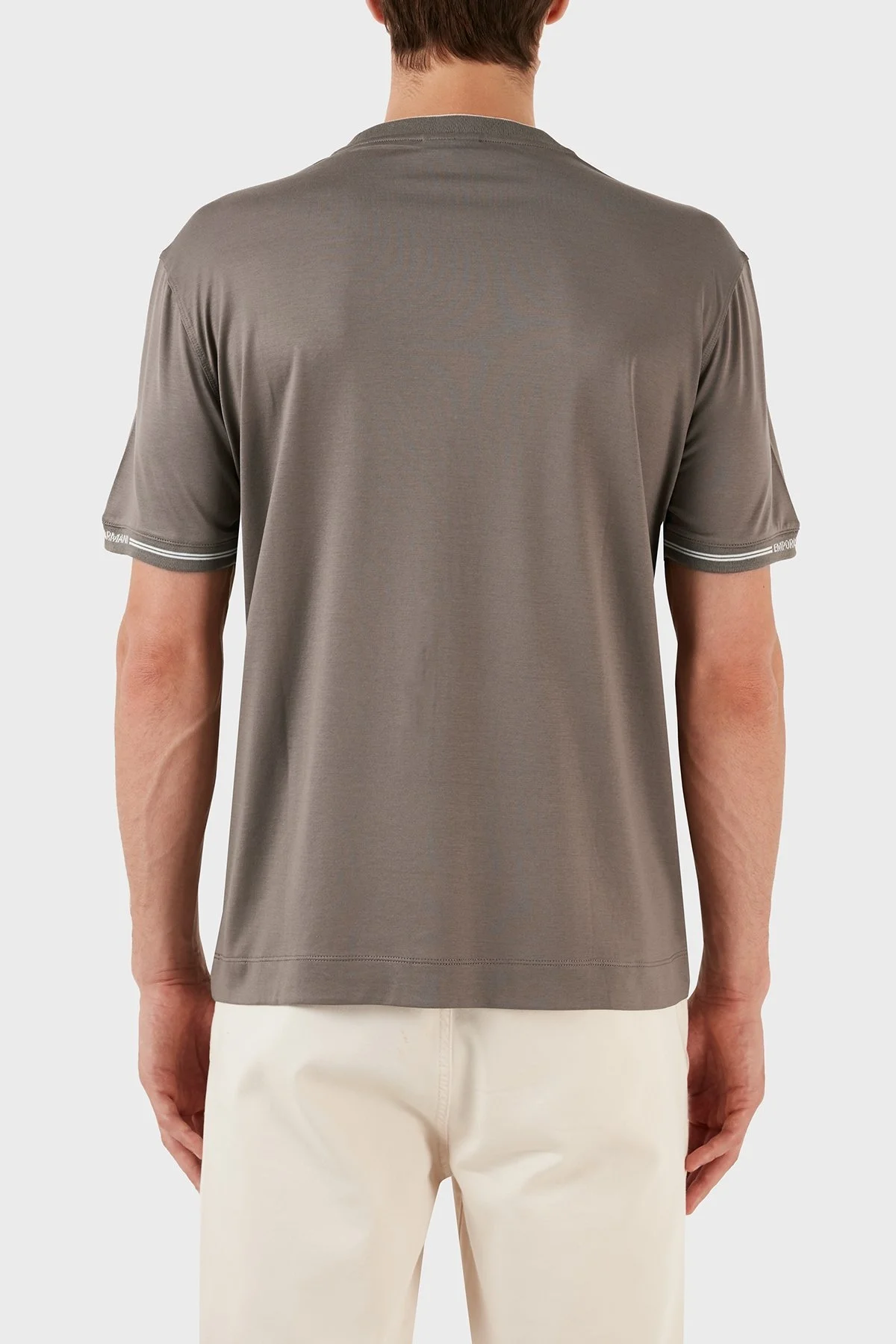 Emporio Armani Pamuklu Bisiklet Yaka Logolu Regular Fit Erkek T Shirt 6R1T87 1JUVZ 0488 KAHVE - 2