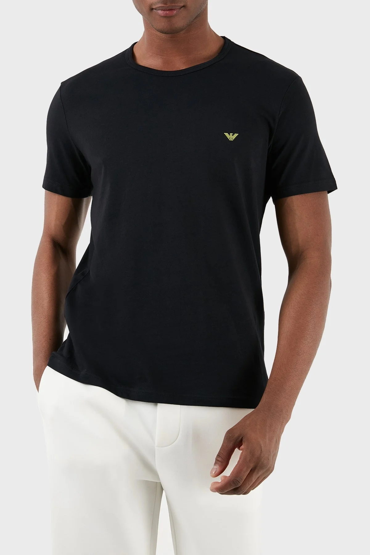 Emporio Armani Pamuklu Bisiklet Yaka Regular Fit 2 Pack Erkek T Shirt 111267 3F722 23820 SİYAH - 3