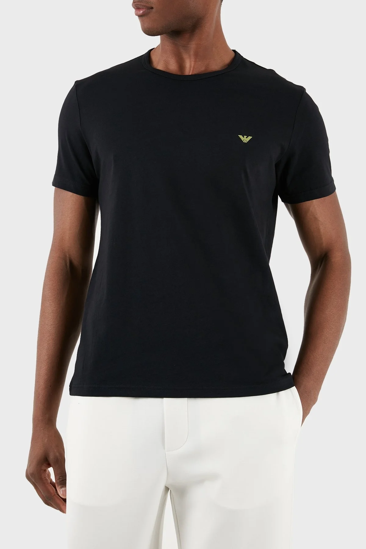 Emporio Armani Pamuklu Bisiklet Yaka Regular Fit 2 Pack Erkek T Shirt 111267 3F722 23820 SİYAH - 4