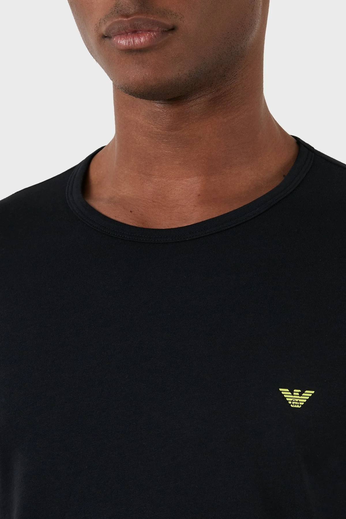 Emporio Armani Pamuklu Bisiklet Yaka Regular Fit 2 Pack Erkek T Shirt 111267 3F722 23820 SİYAH - 5