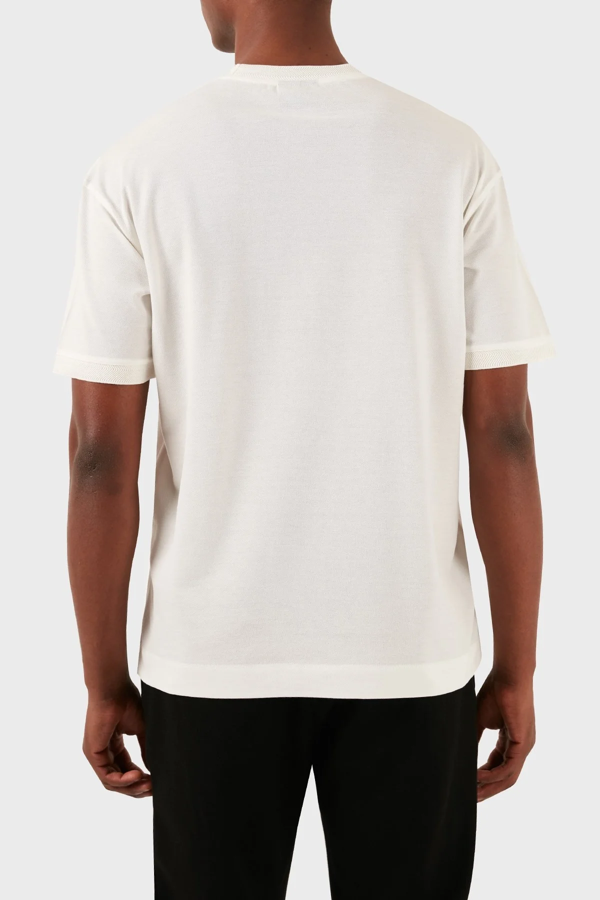 Emporio Armani Pamuklu Bisiklet Yaka Regular Fit Erkek T Shirt 3D1TC8 1JTKZ 0101 BEYAZ - 3