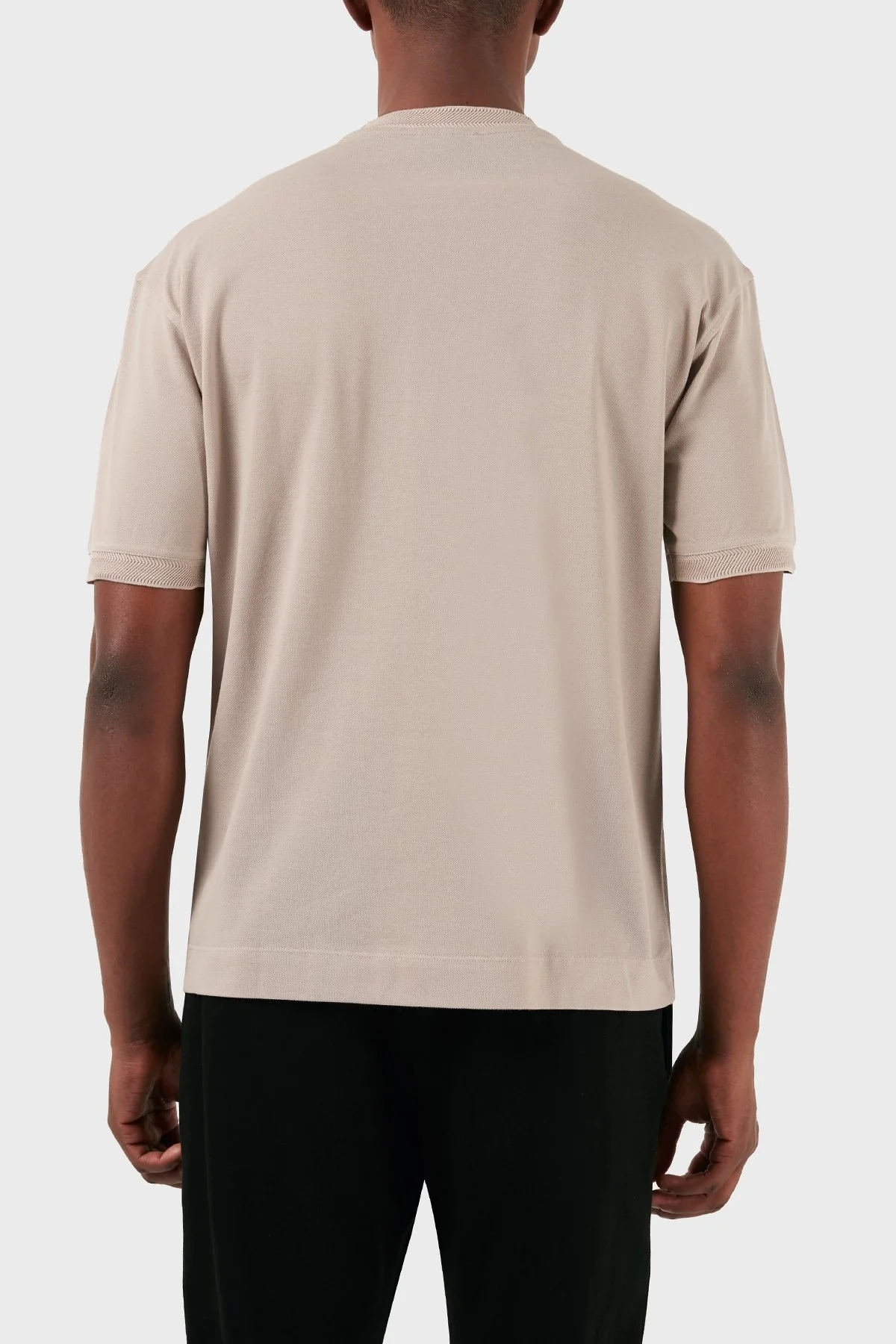 Emporio Armani Pamuklu Bisiklet Yaka Regular Fit Erkek T Shirt 3D1TC8 1JTKZ 01M5 BEJ - 3