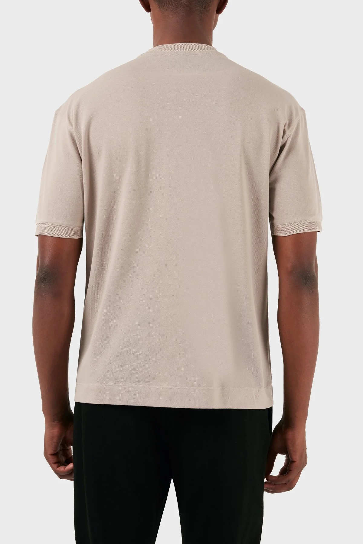Emporio Armani Pamuklu Bisiklet Yaka Regular Fit Erkek T Shirt 3D1TC8 1JTKZ 01M5 BEJ - 3