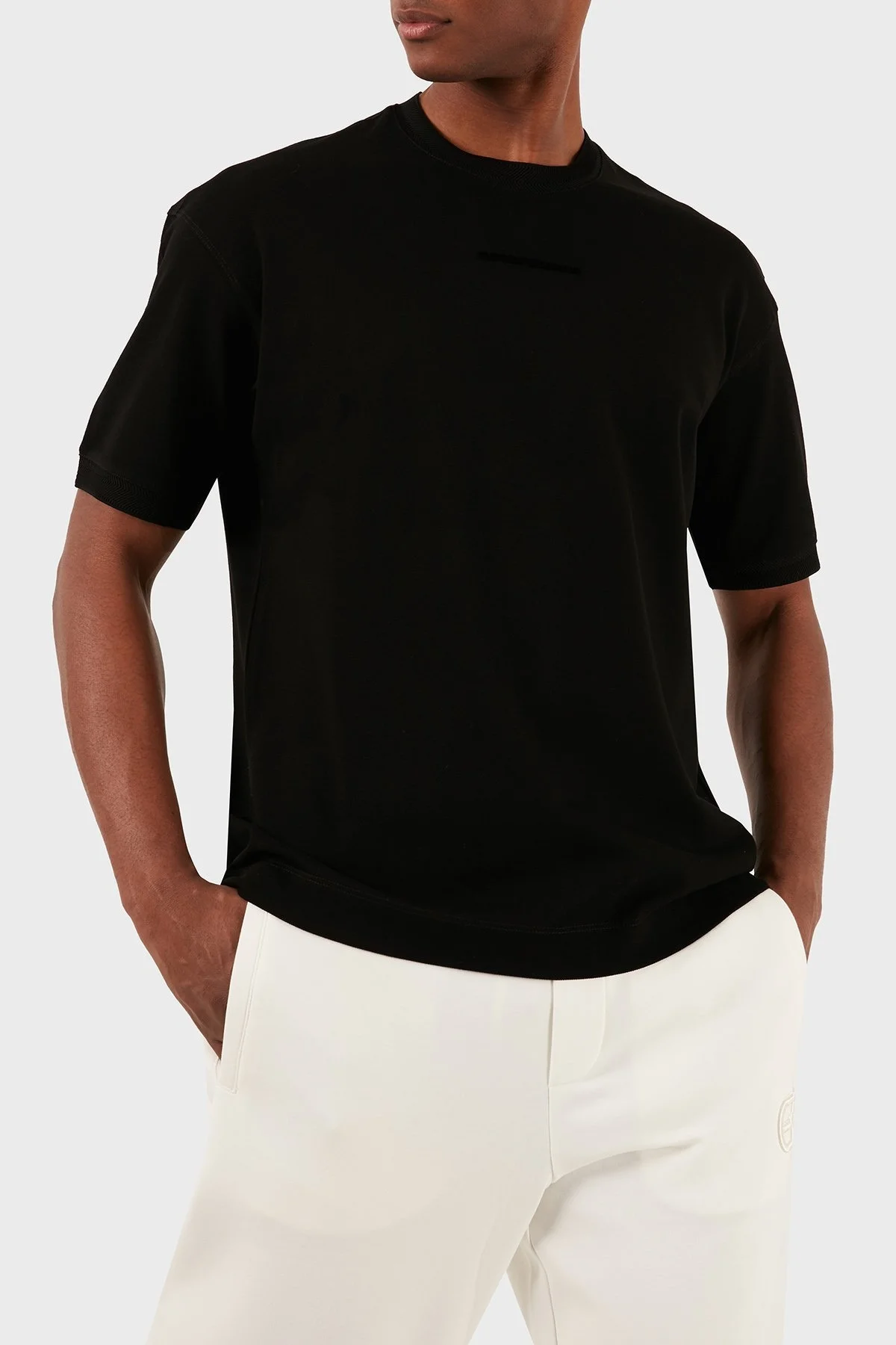 Emporio Armani Pamuklu Bisiklet Yaka Regular Fit Erkek T Shirt 3D1TC8 1JTKZ 0999 SİYAH - 1