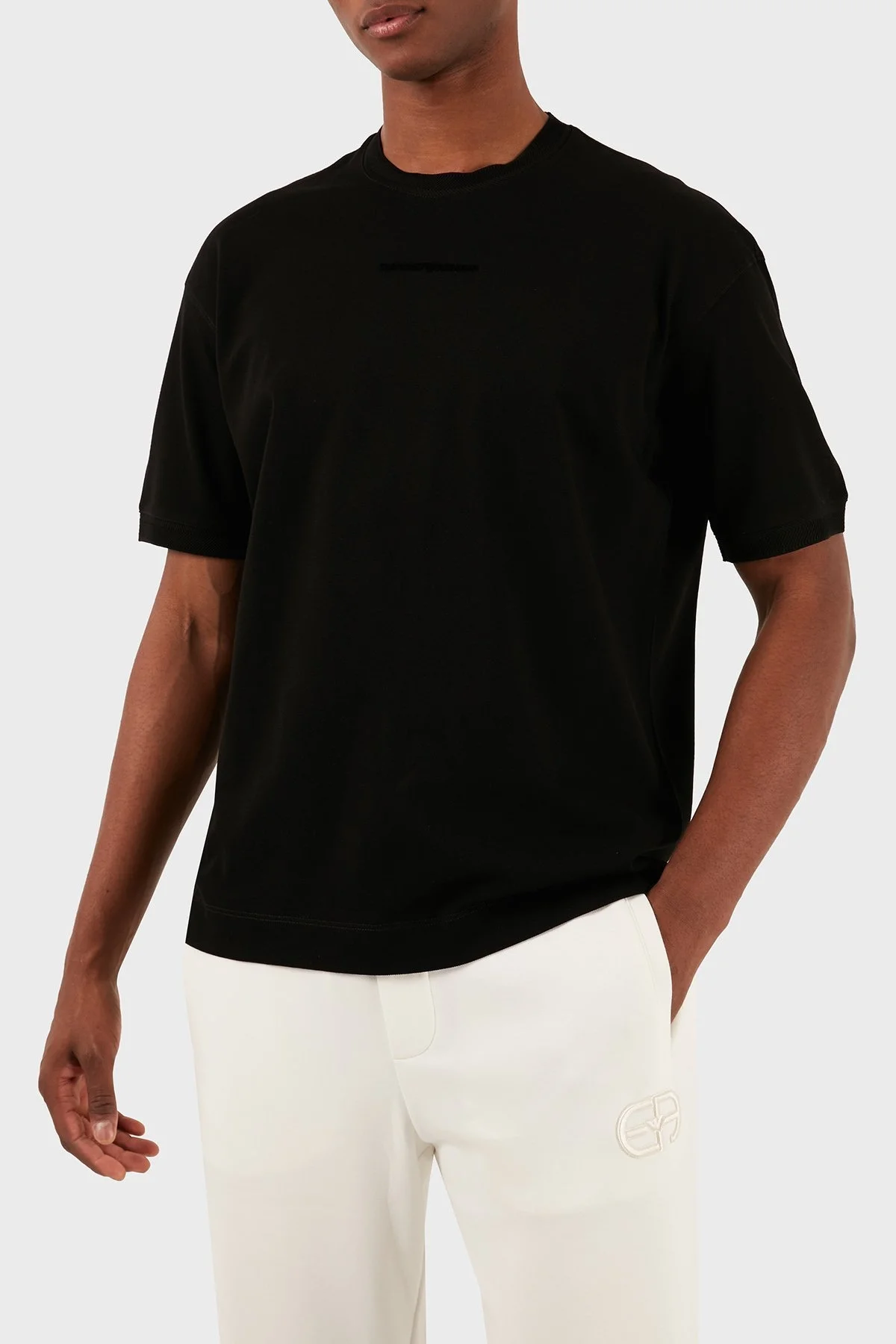 Emporio Armani Pamuklu Bisiklet Yaka Regular Fit Erkek T Shirt 3D1TC8 1JTKZ 0999 SİYAH - 4