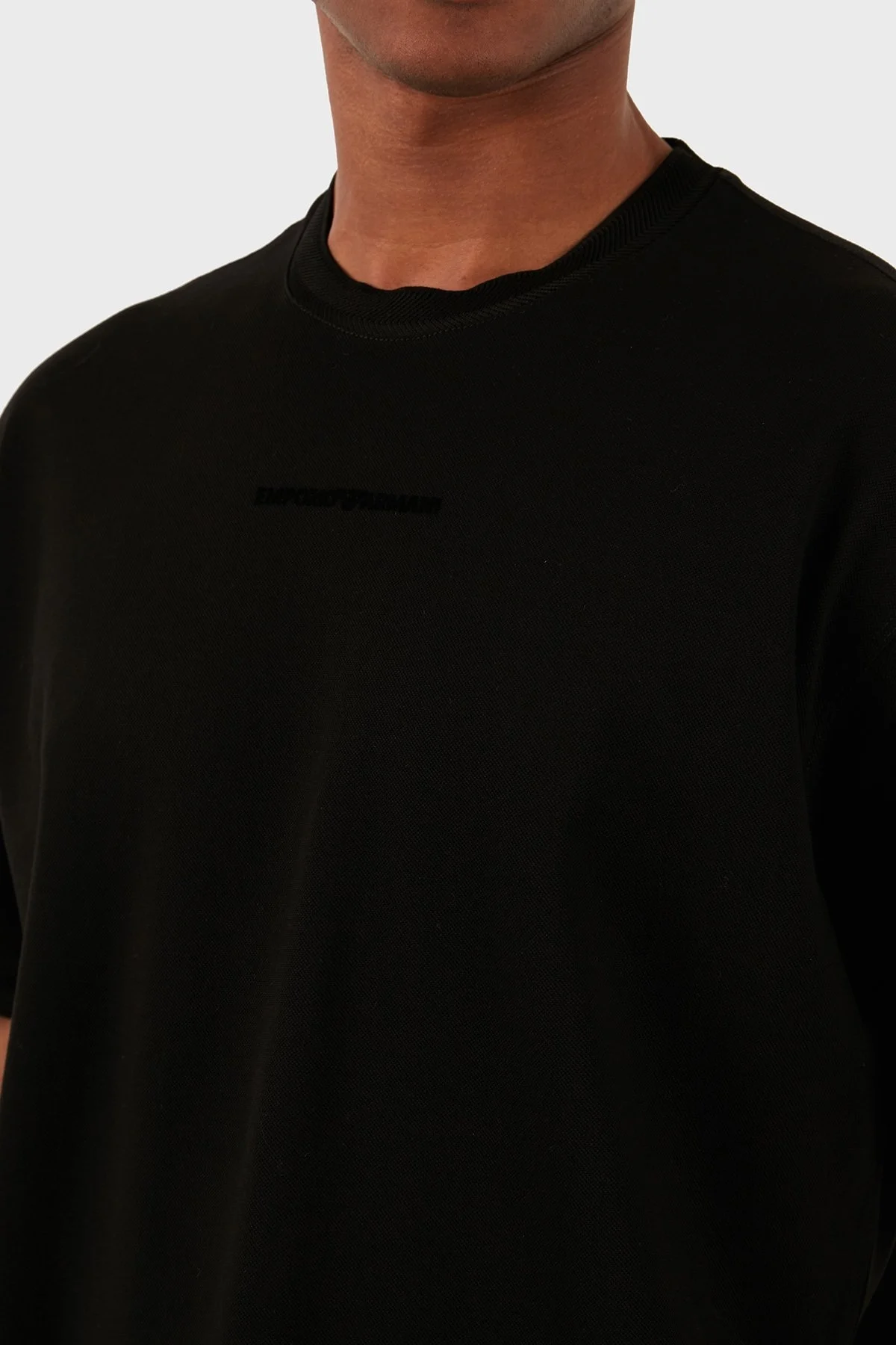 Emporio Armani Pamuklu Bisiklet Yaka Regular Fit Erkek T Shirt 3D1TC8 1JTKZ 0999 SİYAH - 5