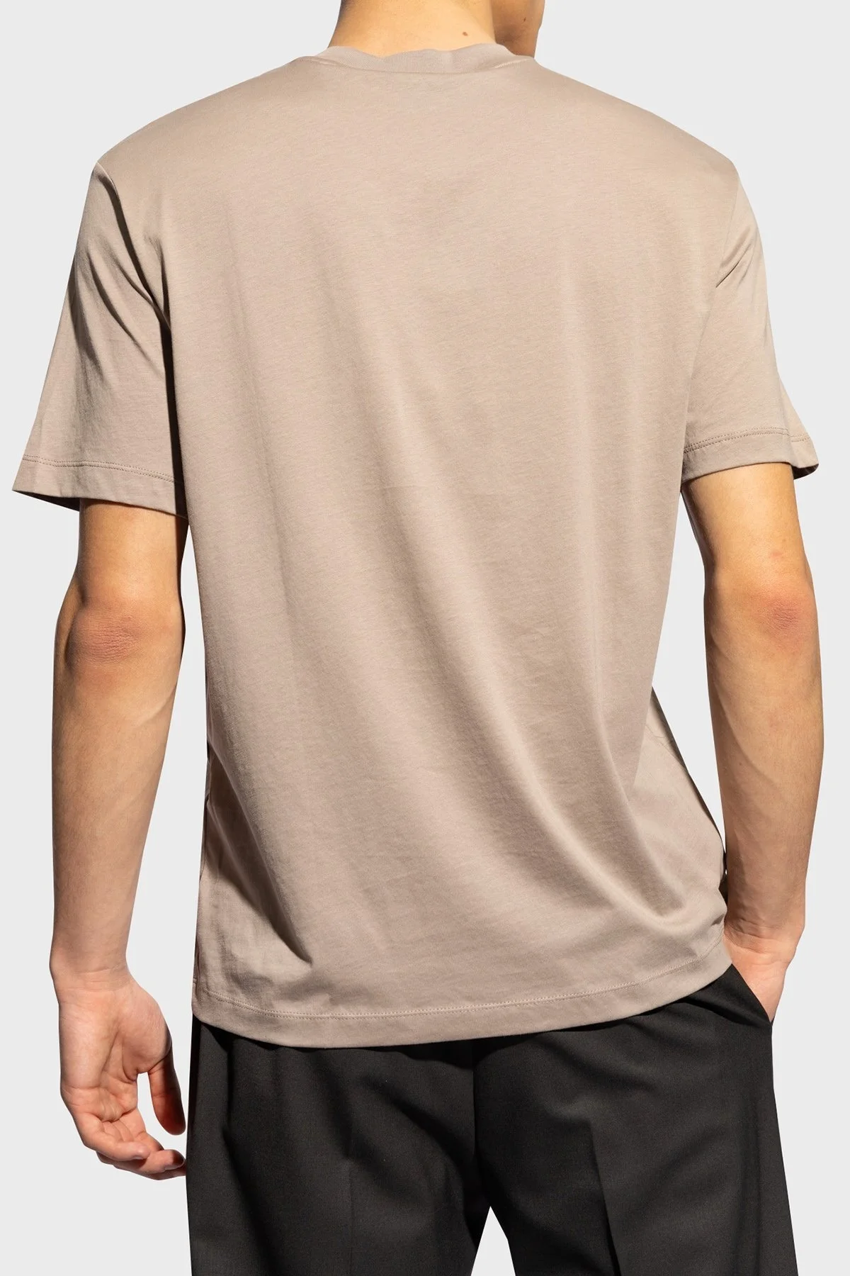 Emporio Armani Pamuklu Bisiklet Yaka Regular Fit Erkek T Shirt 3D1TG3 1JPZZ 06G7 BEJ - 2