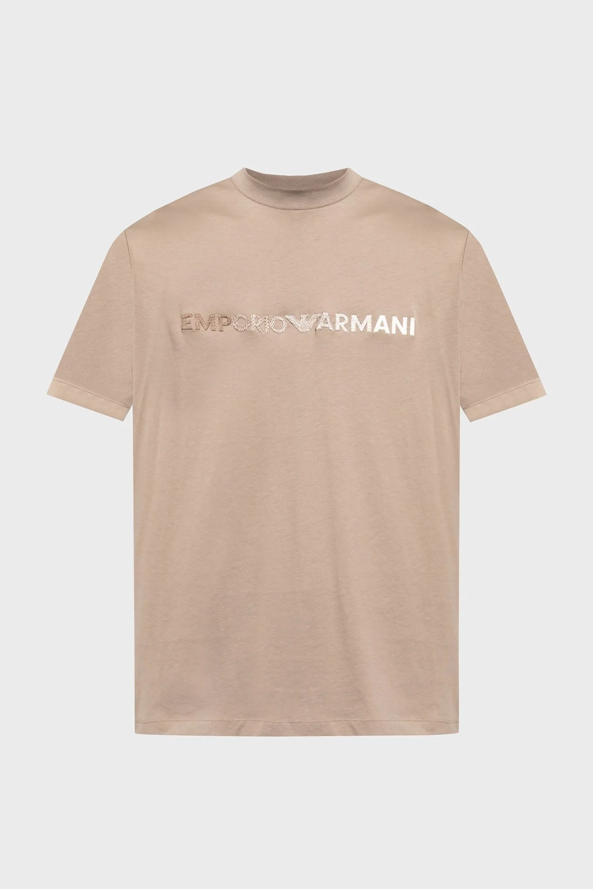Emporio Armani Pamuklu Bisiklet Yaka Regular Fit Erkek T Shirt 3D1TG3 1JPZZ 06G7 BEJ - 5