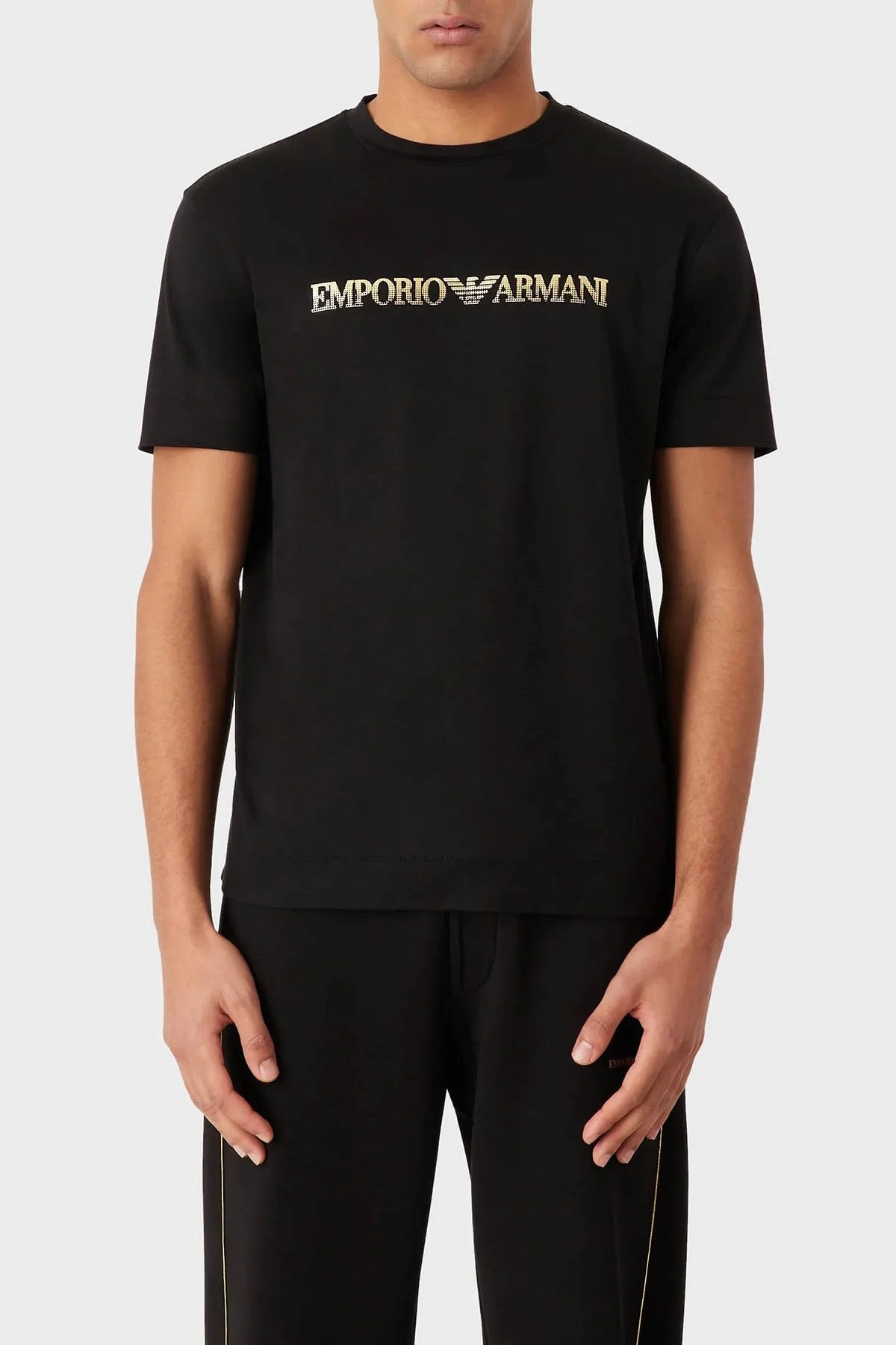 Emporio Armani Pamuklu Bisiklet Yaka Regular Fit Erkek T Shirt 3R1TL8 1JUVZ 0999 SİYAH - 1