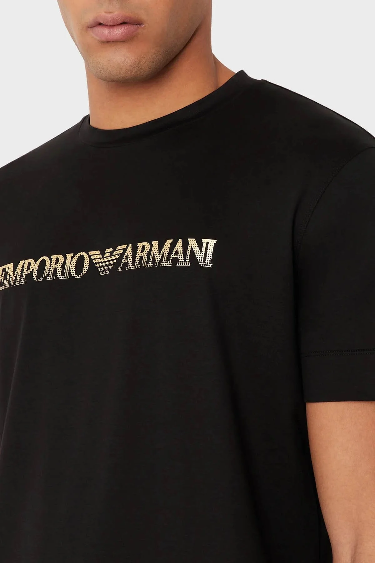 Emporio Armani Pamuklu Bisiklet Yaka Regular Fit Erkek T Shirt 3R1TL8 1JUVZ 0999 SİYAH - 4