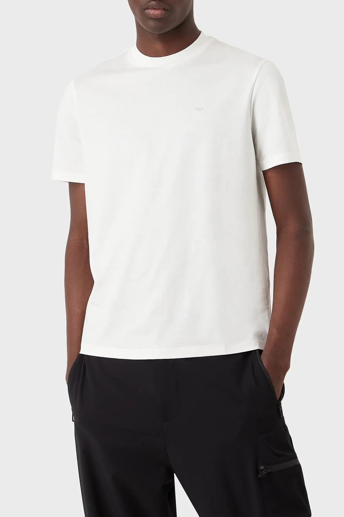 Emporio Armani Pamuklu Bisiklet Yaka Regular Fit Erkek T Shirt 3R1TT0 1JUVZ 0101 BEYAZ - 1