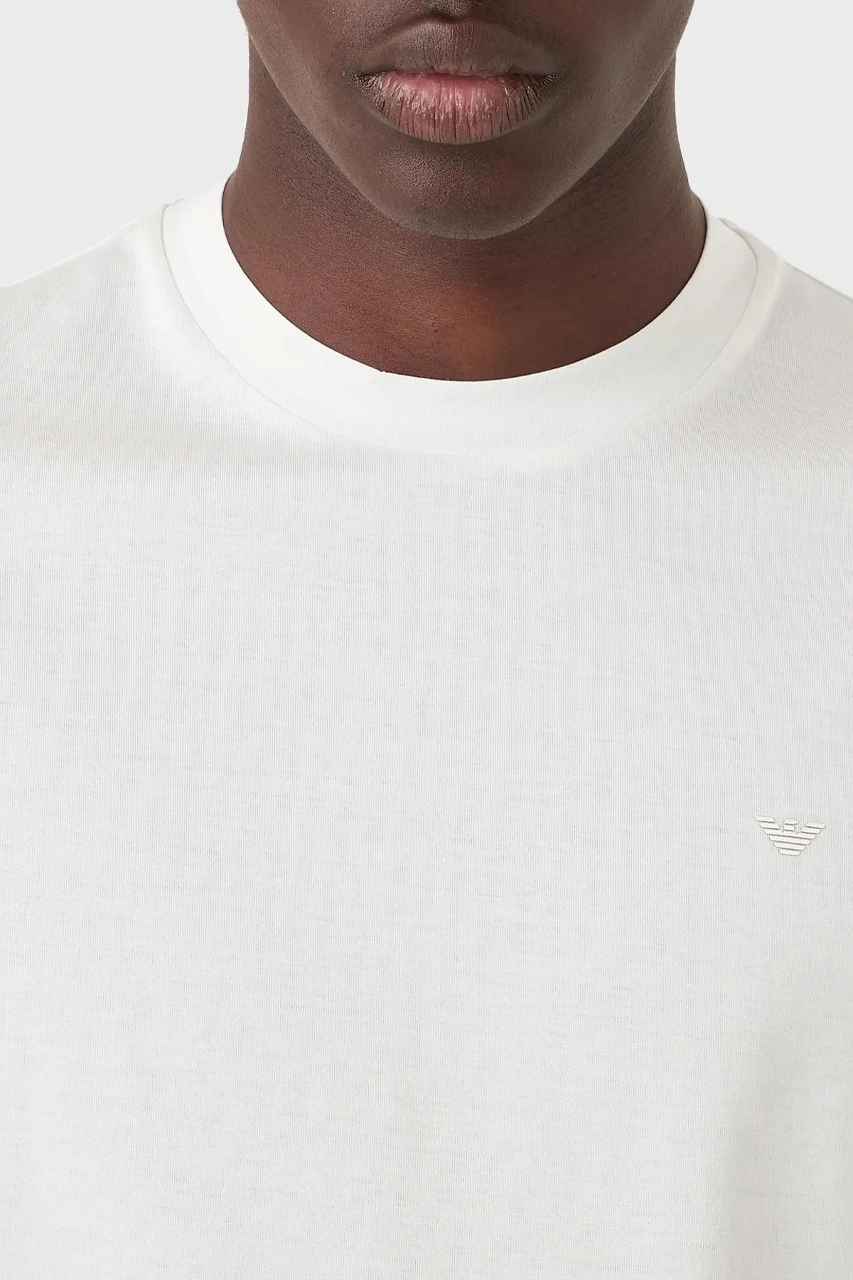 Emporio Armani Pamuklu Bisiklet Yaka Regular Fit Erkek T Shirt 3R1TT0 1JUVZ 0101 BEYAZ - 2