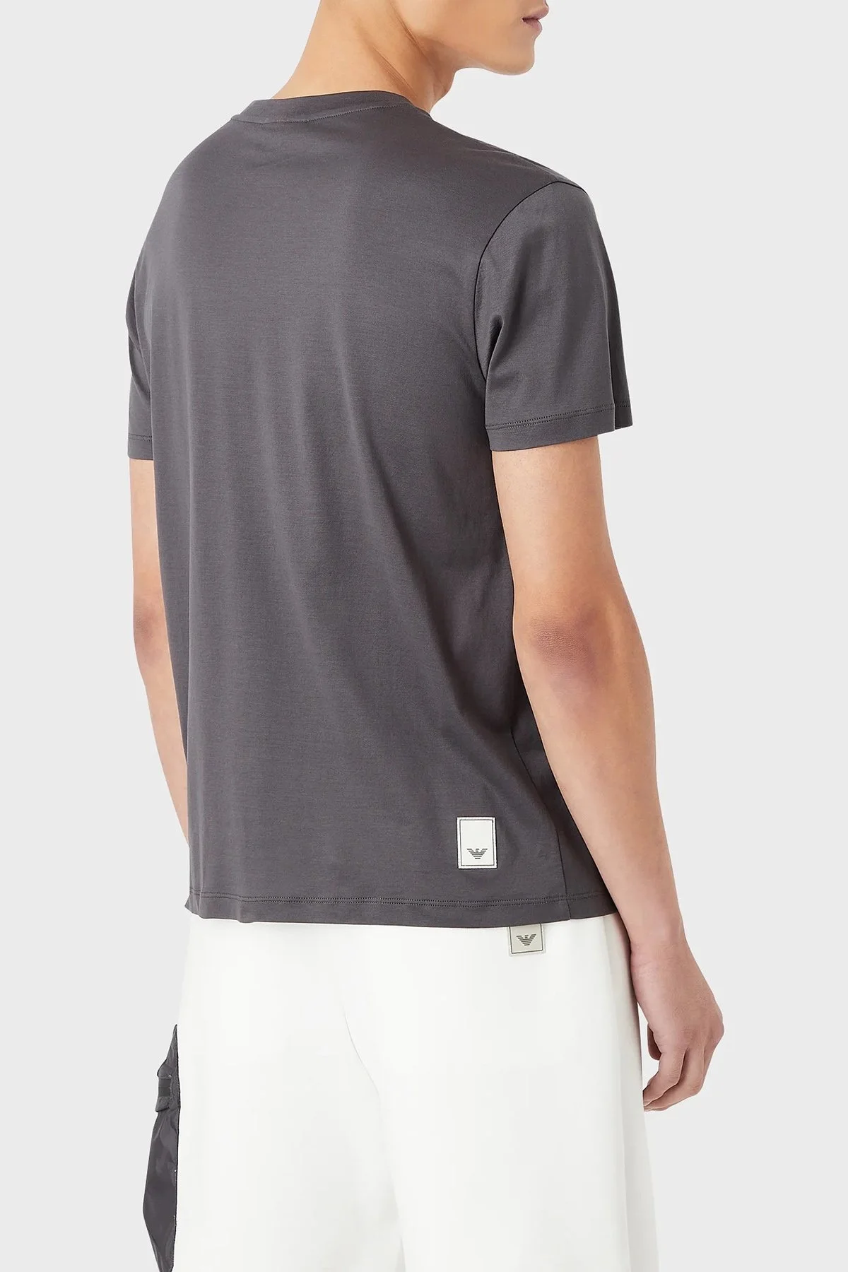 Emporio Armani Pamuklu Bisiklet Yaka Regular Fit Erkek T Shirt 3R1TT0 1JUVZ 0657 GRİ - 2