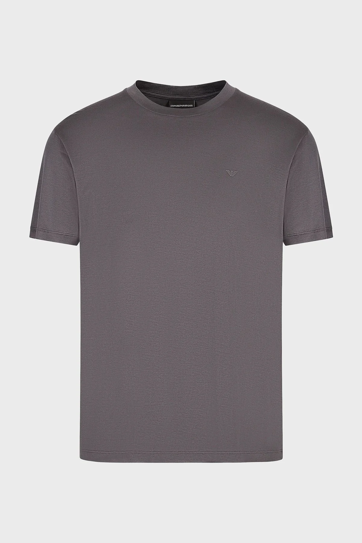 Emporio Armani Pamuklu Bisiklet Yaka Regular Fit Erkek T Shirt 3R1TT0 1JUVZ 0657 GRİ - 4
