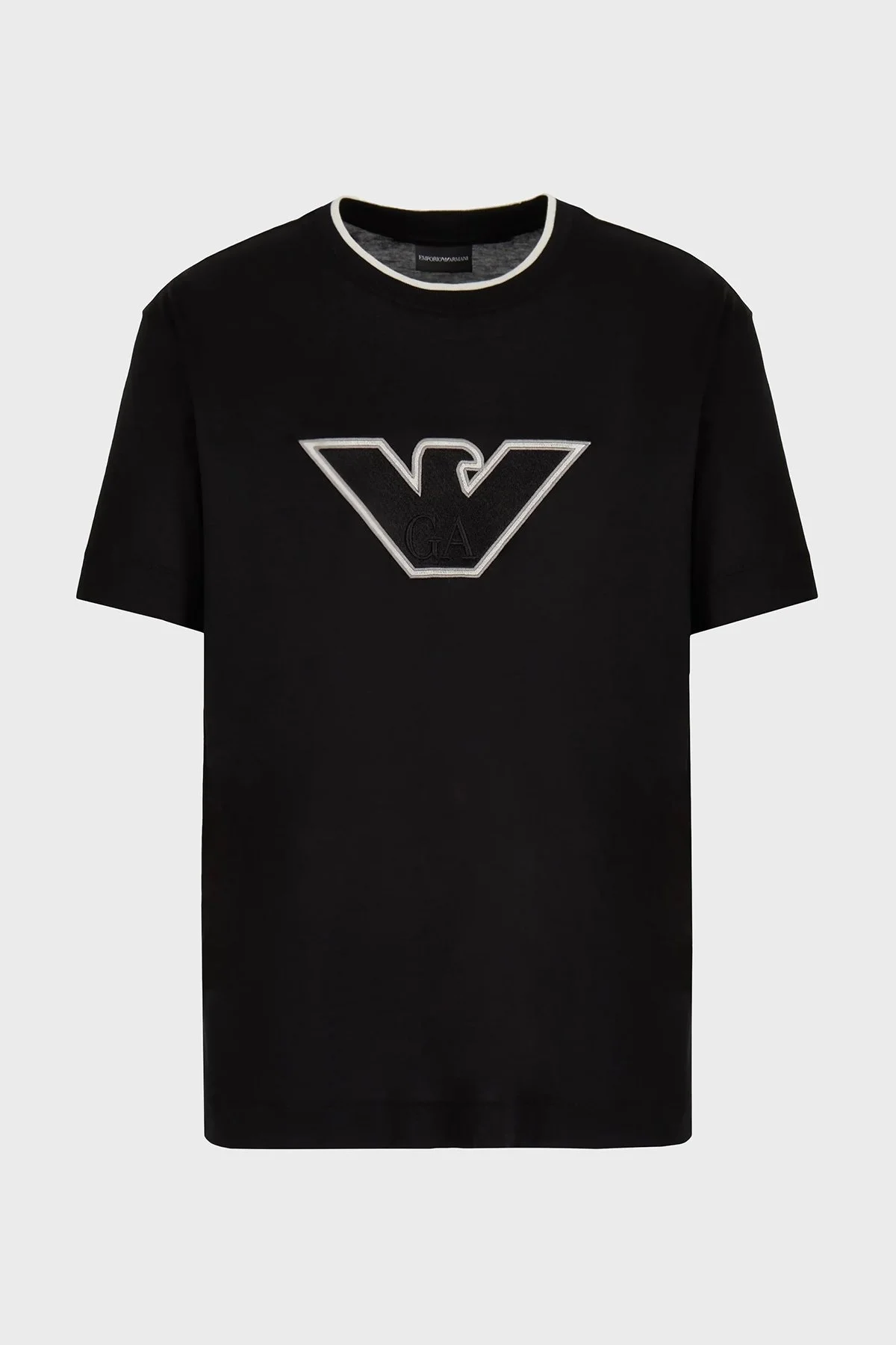 Emporio Armani Pamuklu Bisiklet Yaka Regular Fit Erkek T Shirt 6R1T72 1JUVZ 00A2 SİYAH - 4