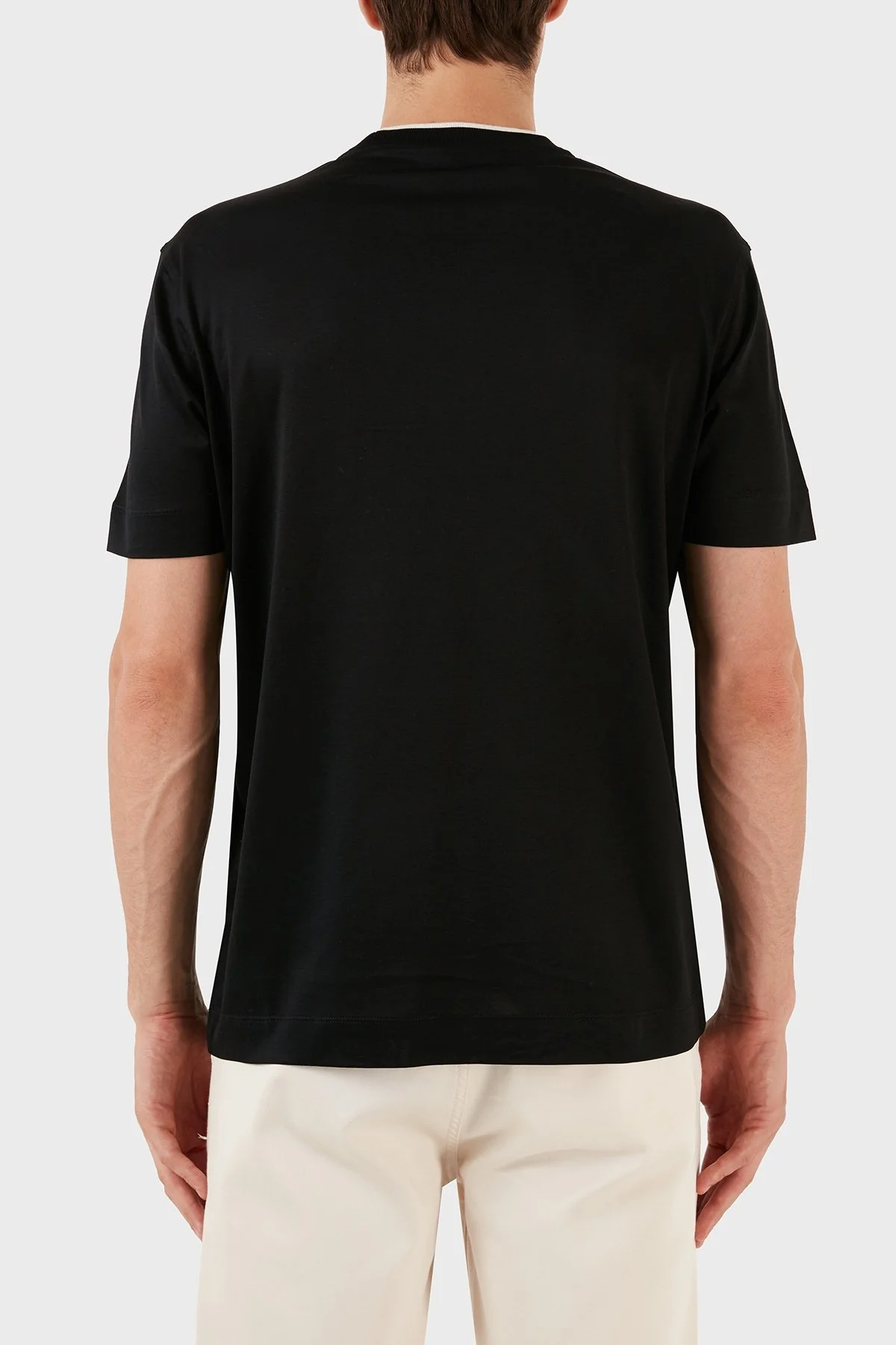 Emporio Armani Pamuklu Bisiklet Yaka Regular Fit Erkek T Shirt 6R1T72 1JUVZ 00A3 SİYAH - 2