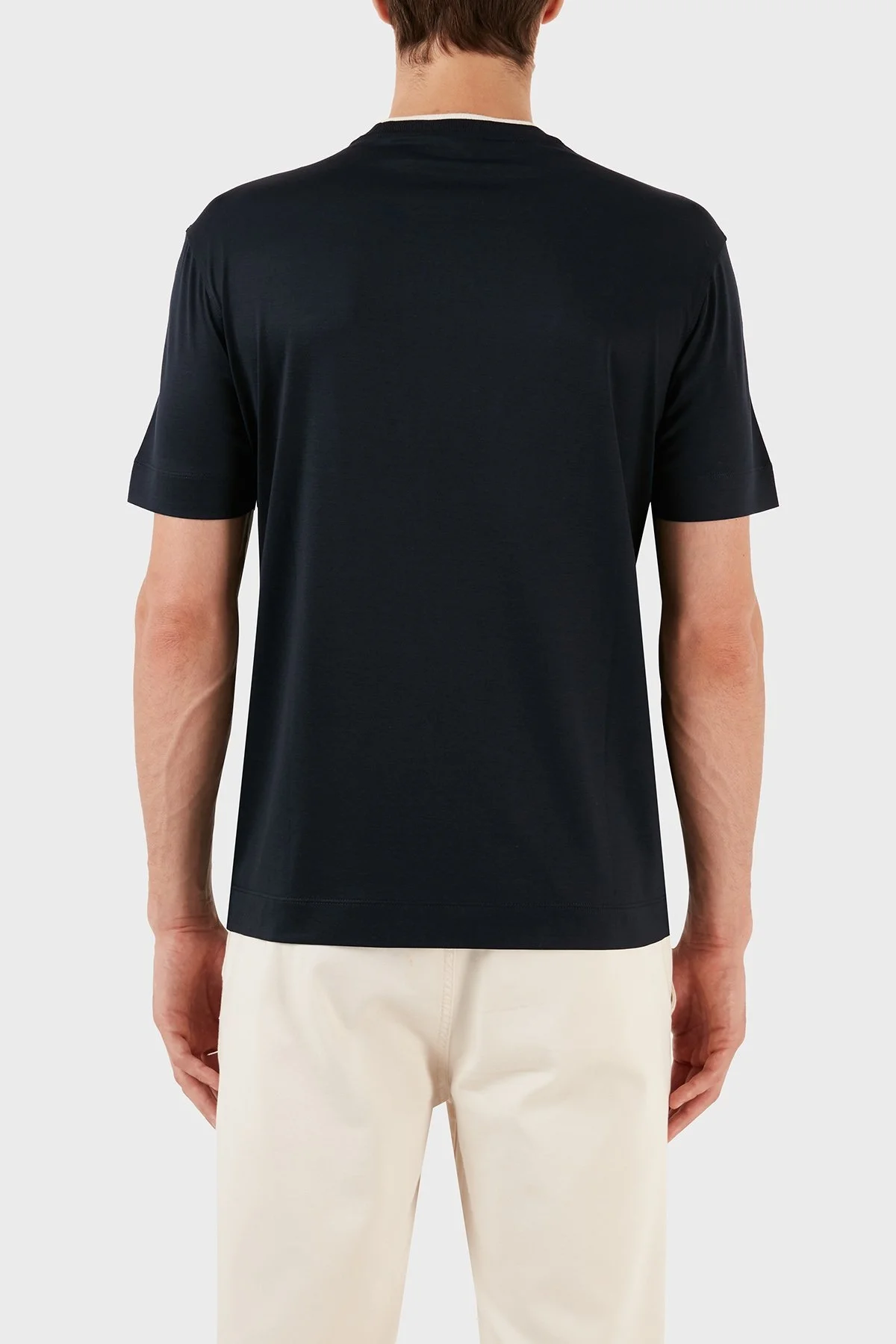 Emporio Armani Pamuklu Bisiklet Yaka Regular Fit Erkek T Shirt 6R1T72 1JUVZ 09Q5 LACİVERT - 2