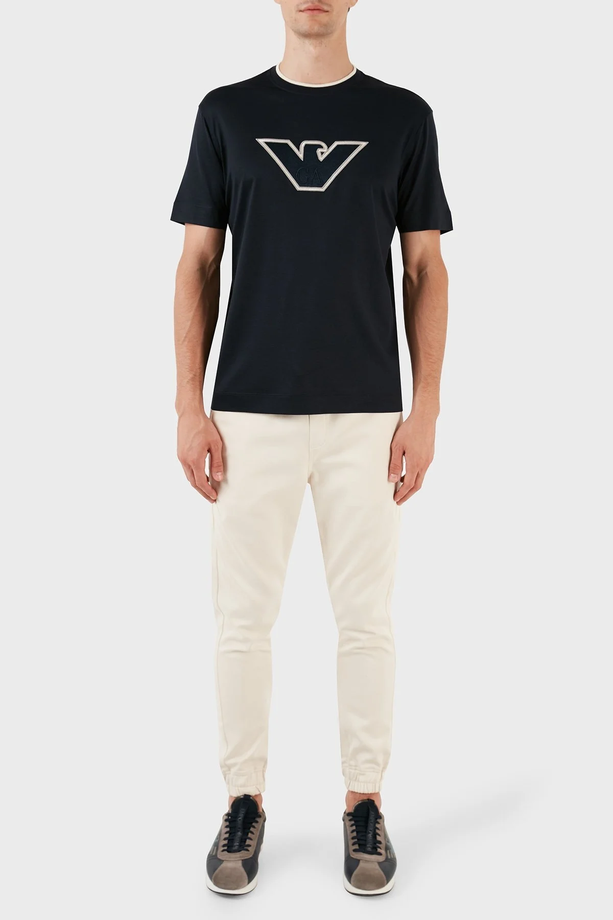 Emporio Armani Pamuklu Bisiklet Yaka Regular Fit Erkek T Shirt 6R1T72 1JUVZ 09Q5 LACİVERT - 4