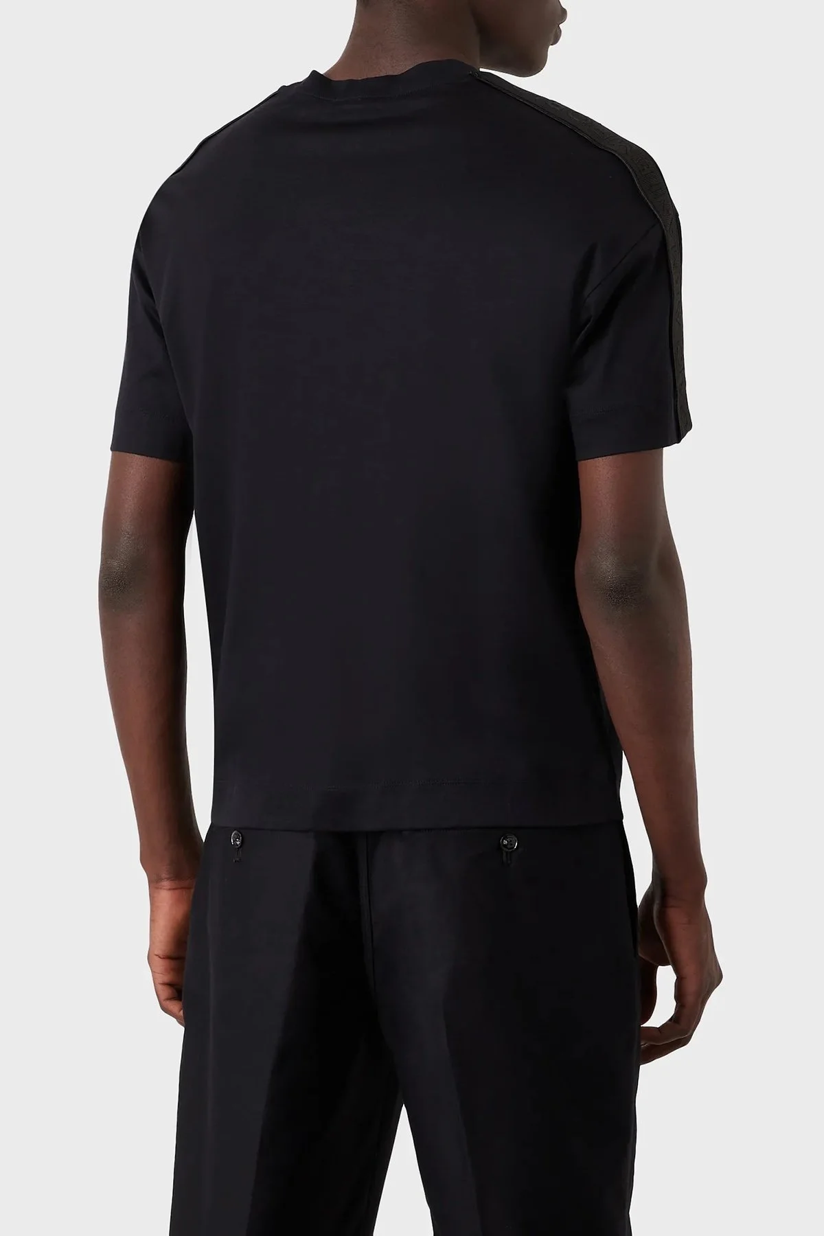 Emporio Armani Pamuklu Bisiklet Yaka Relaxed Fit Erkek T Shirt 3R1TBB 1JUVZ 0920 LACİVERT - 2