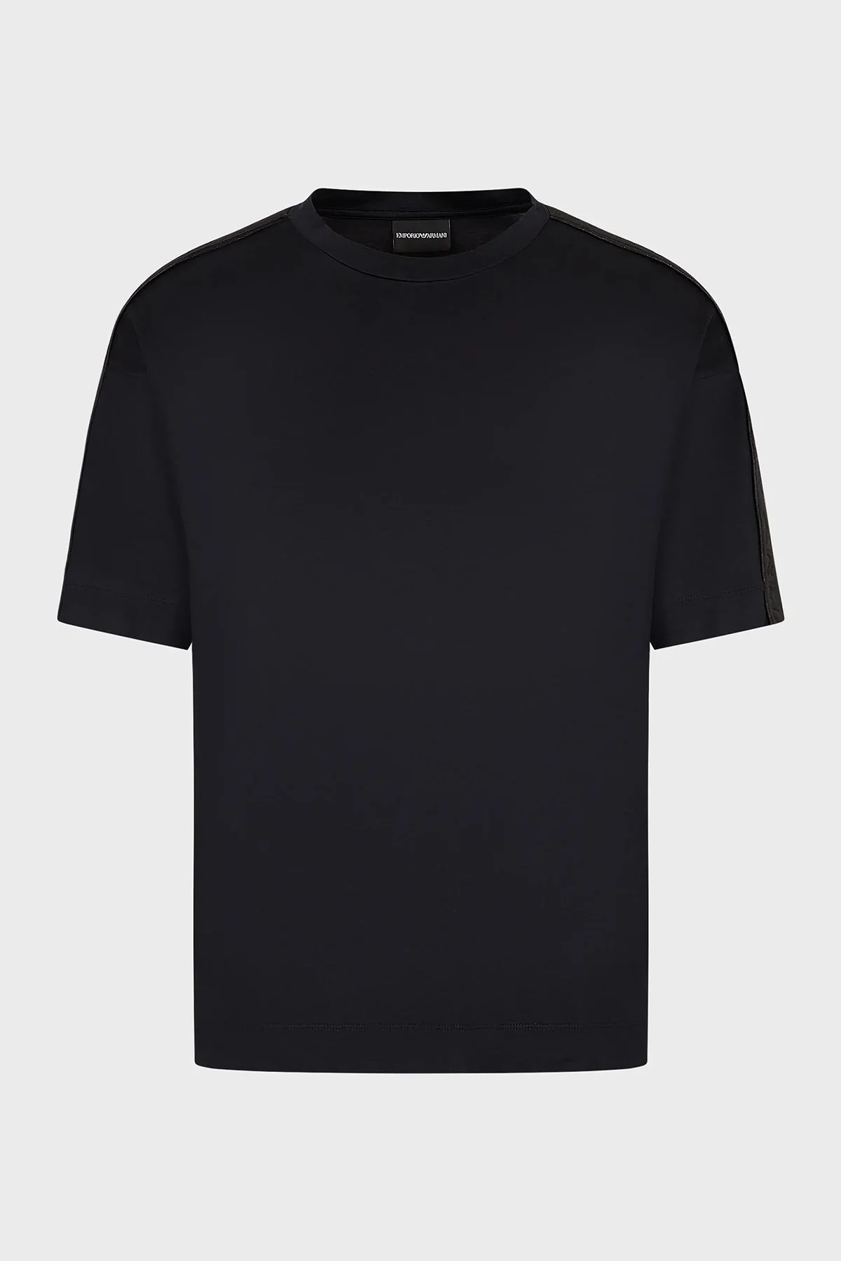 Emporio Armani Pamuklu Bisiklet Yaka Relaxed Fit Erkek T Shirt 3R1TBB 1JUVZ 0920 LACİVERT - 4