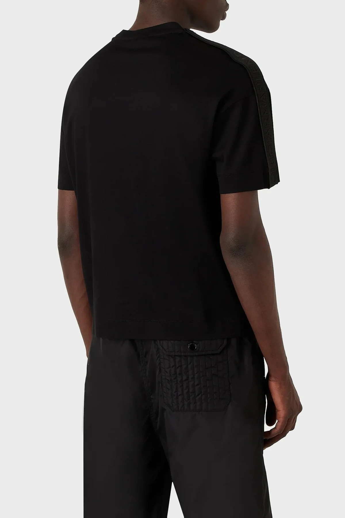 Emporio Armani Pamuklu Bisiklet Yaka Relaxed Fit Erkek T Shirt 3R1TBB 1JUVZ 0999 SİYAH - 2