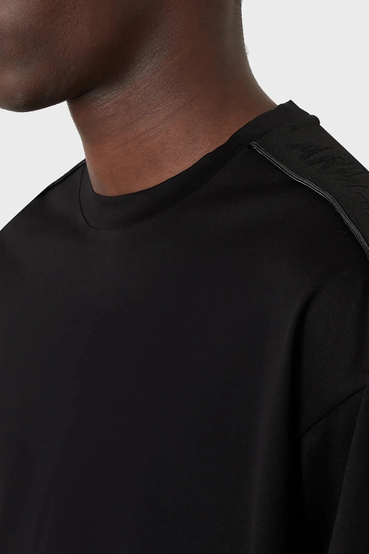 Emporio Armani Pamuklu Bisiklet Yaka Relaxed Fit Erkek T Shirt 3R1TBB 1JUVZ 0999 SİYAH - 3