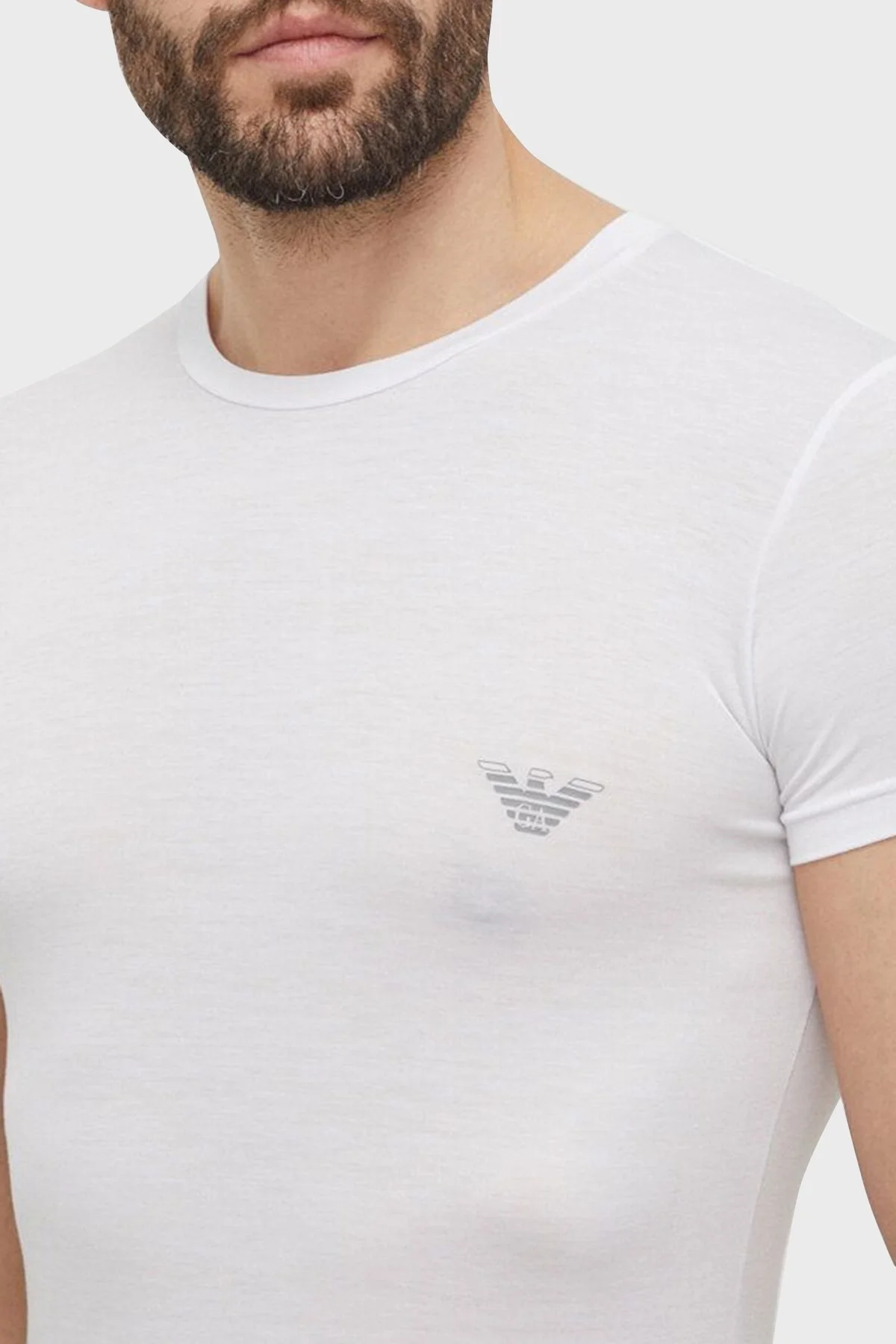 Emporio Armani Pamuklu Bisiklet Yaka Slim Fit 2 Pack Erkek T Shirt 111670 4R733 22120 SİYAH-BEYAZ - 6