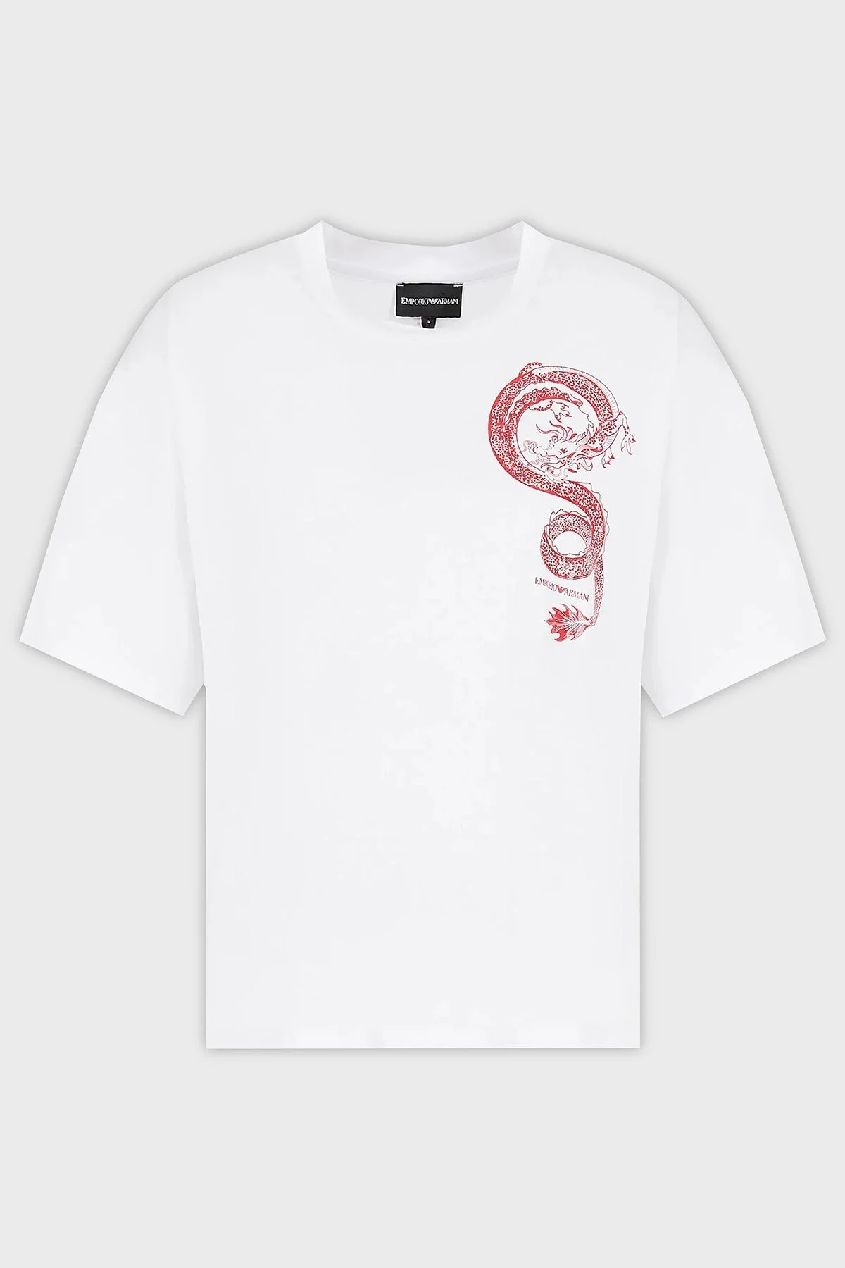 Emporio Armani Pamuklu Boxy Fit Bisiklet Yaka Bayan T Shirt EW000004 AF10003 U0001 BEYAZ - 8