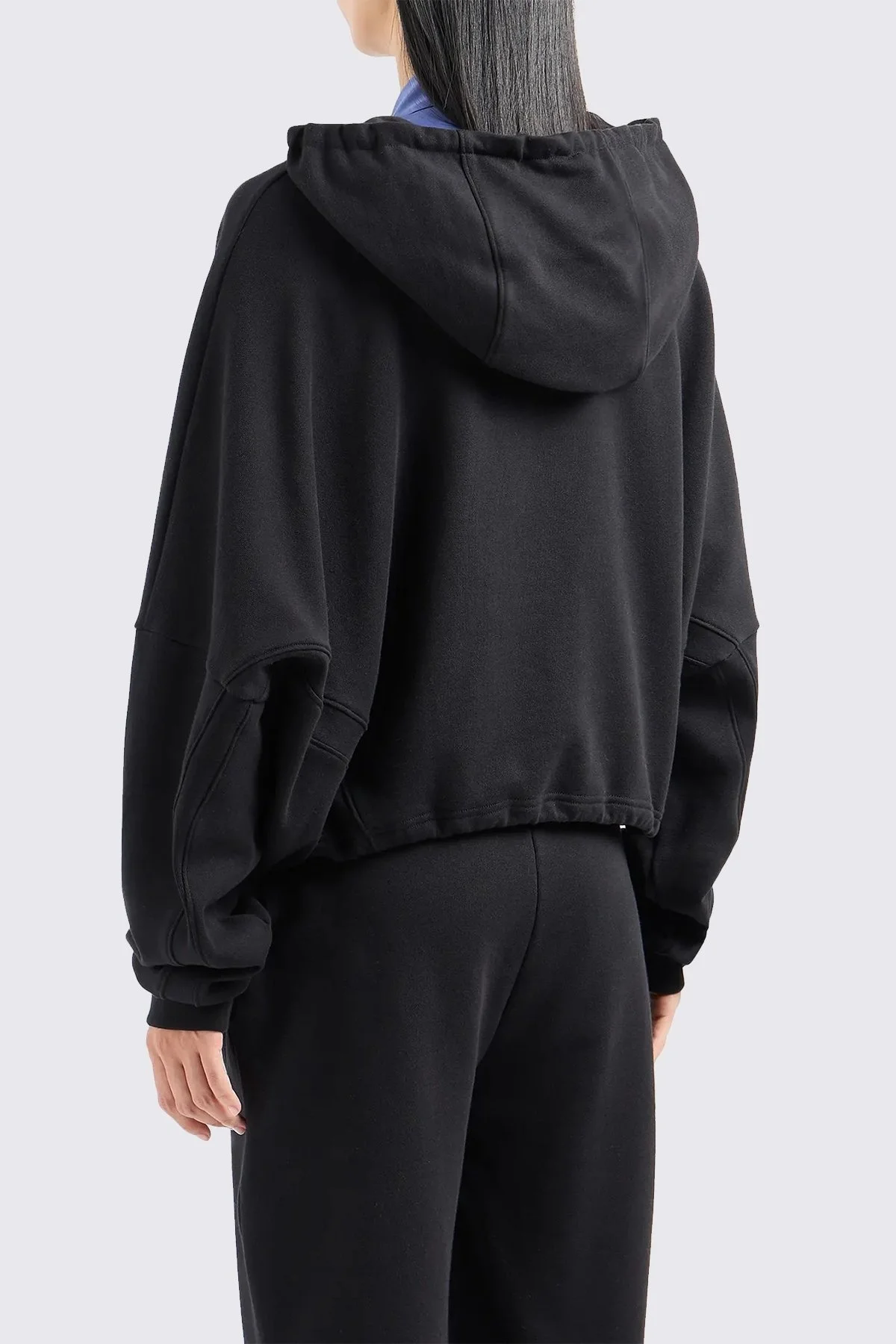 Emporio Armani Pamuklu Boyfrend Fit Bayan Sweat 6D2M7F 2J49Z 0999 SİYAH - 8