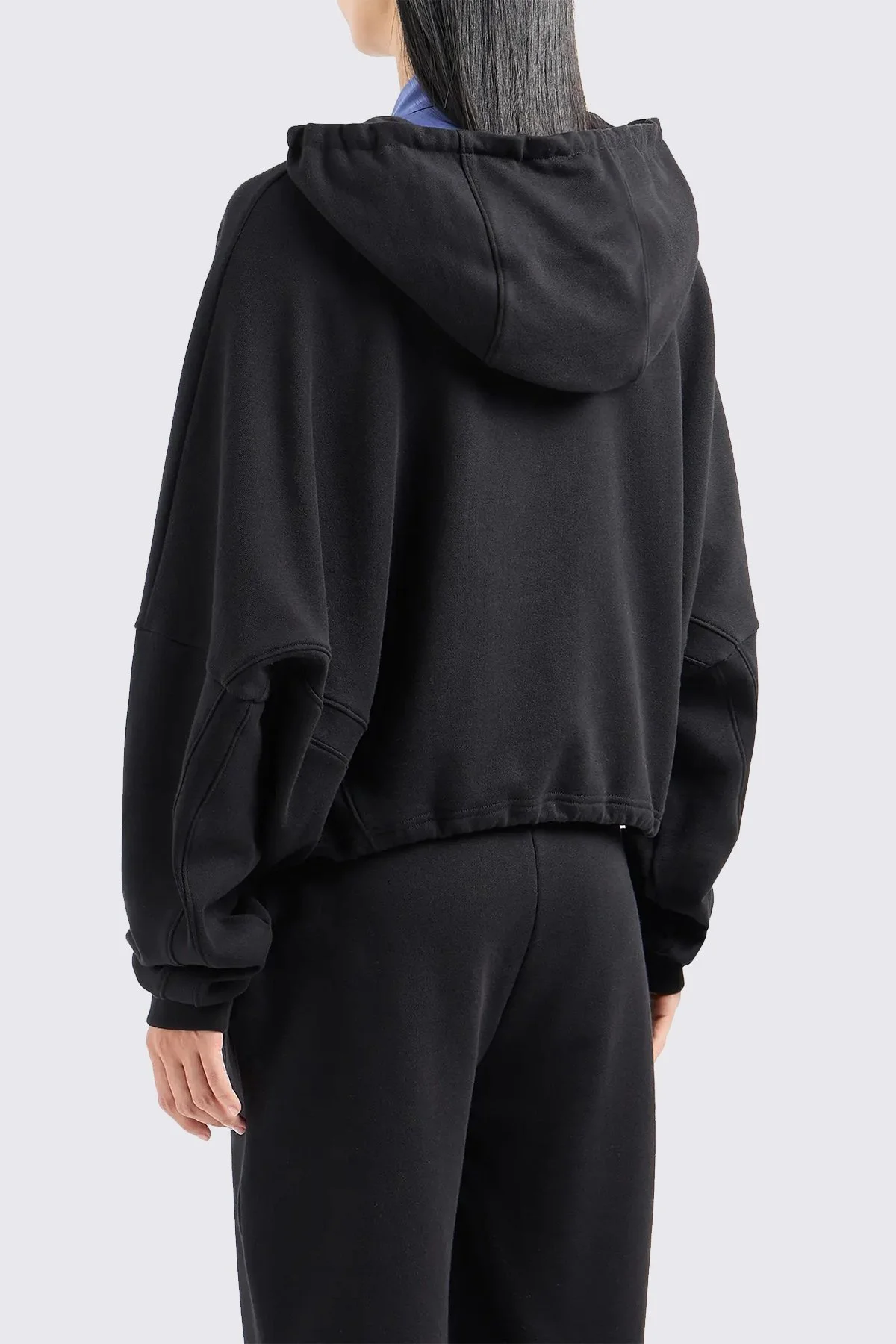 Emporio Armani Pamuklu Boyfrend Fit Kadın Sweat 6D2M7F 2J49Z 0999 SİYAH - 3