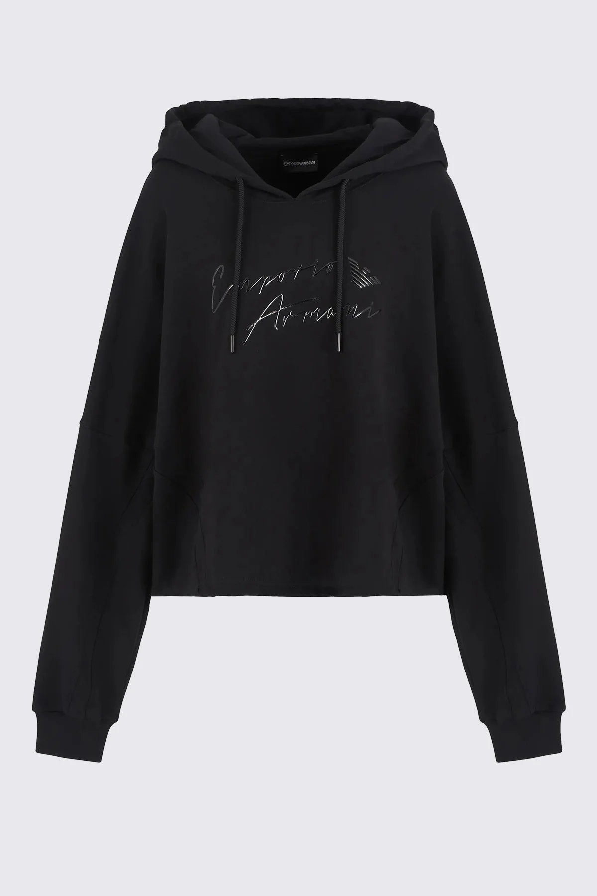 Emporio Armani Pamuklu Boyfrend Fit Kadın Sweat 6D2M7F 2J49Z 0999 SİYAH - 5