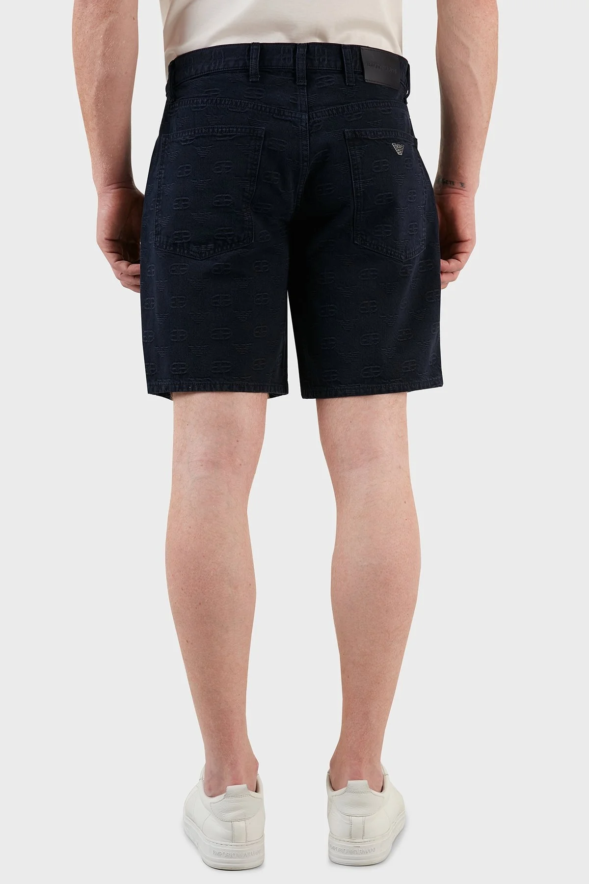 Emporio Armani Pamuklu Cepli Erkek Bermuda 3L1PS1 1DJSZ 0941 MAVİ - 3