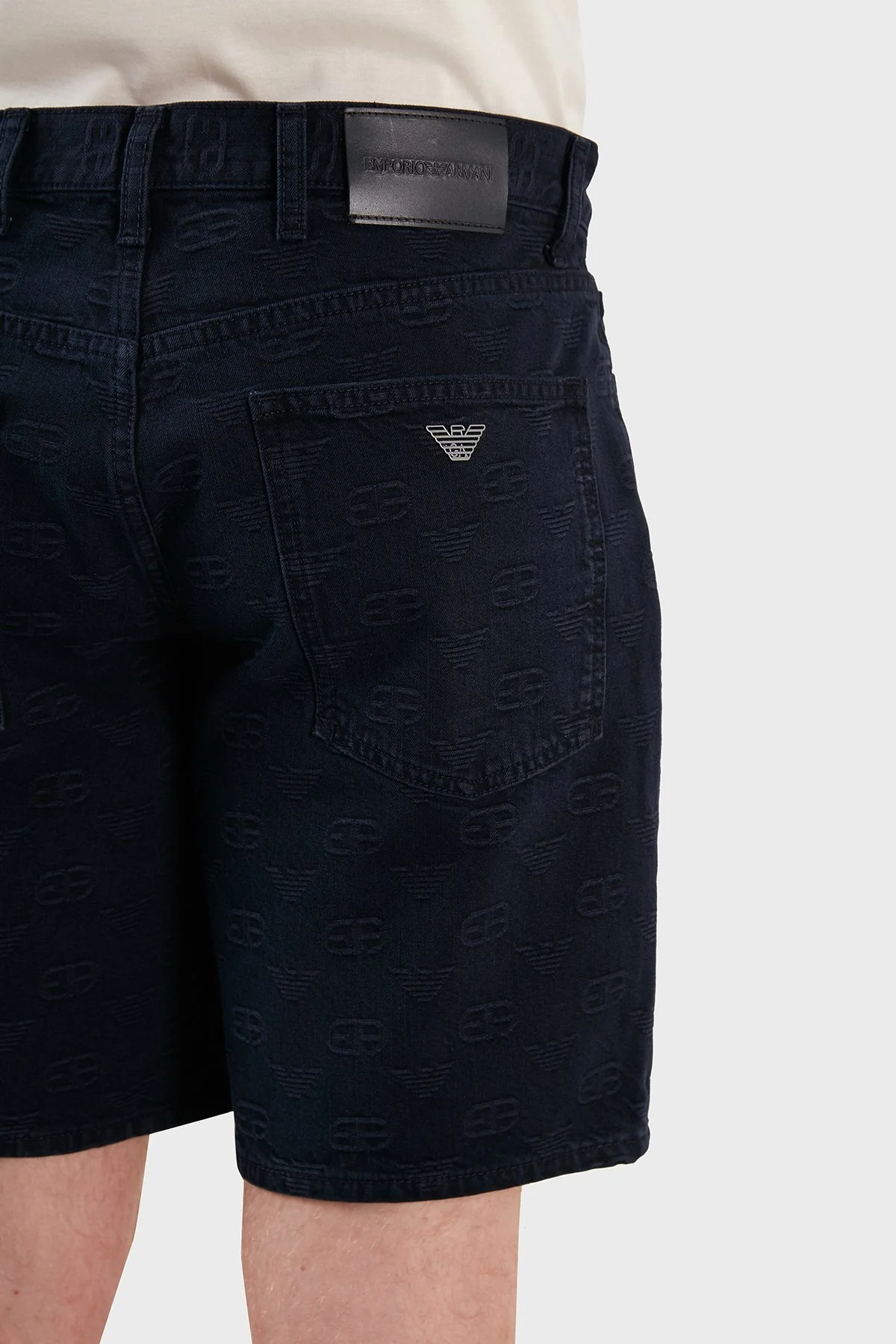 Emporio Armani Pamuklu Cepli Erkek Bermuda 3L1PS1 1DJSZ 0941 MAVİ - 4