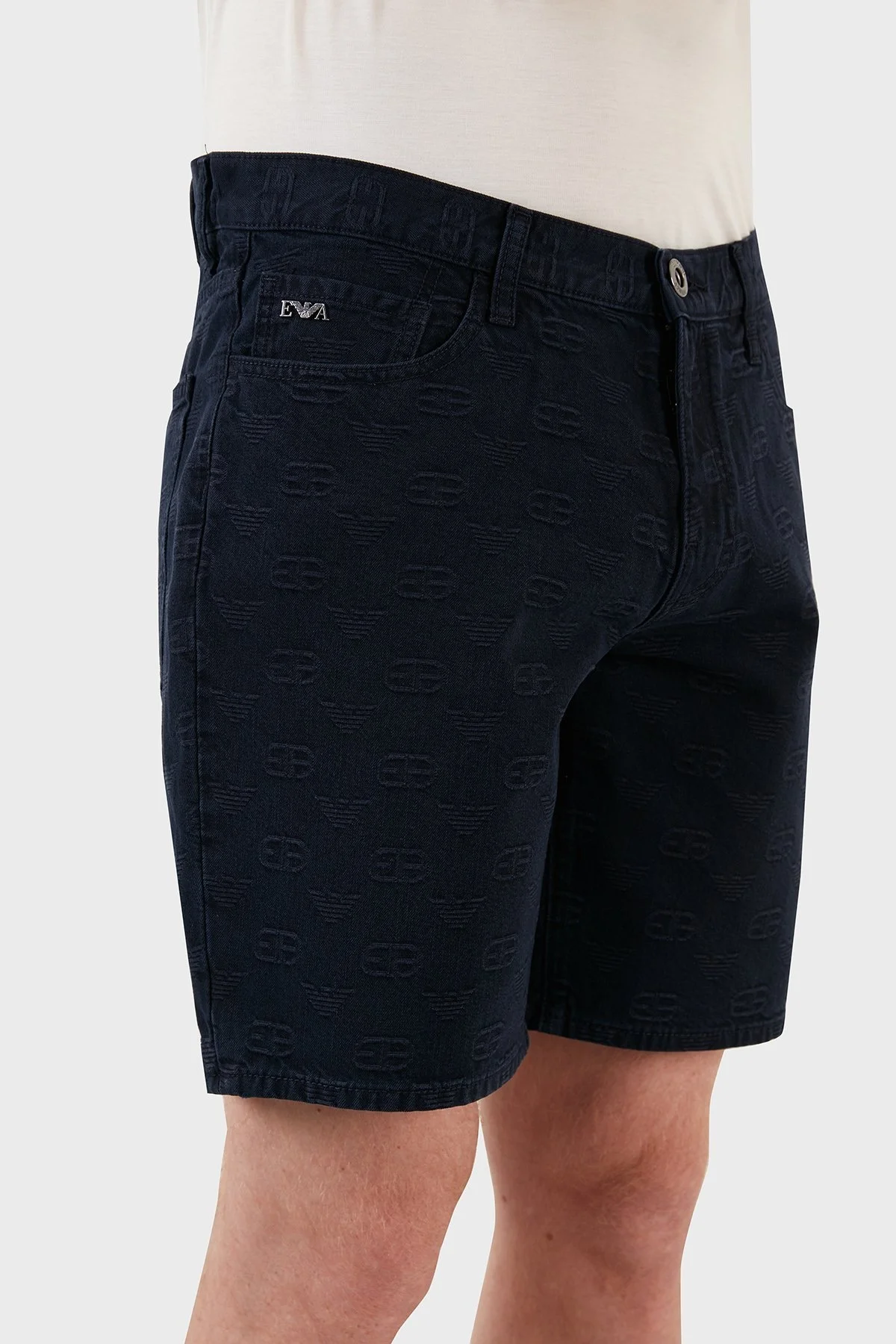 Emporio Armani Pamuklu Cepli Erkek Bermuda 3L1PS1 1DJSZ 0941 MAVİ - 5