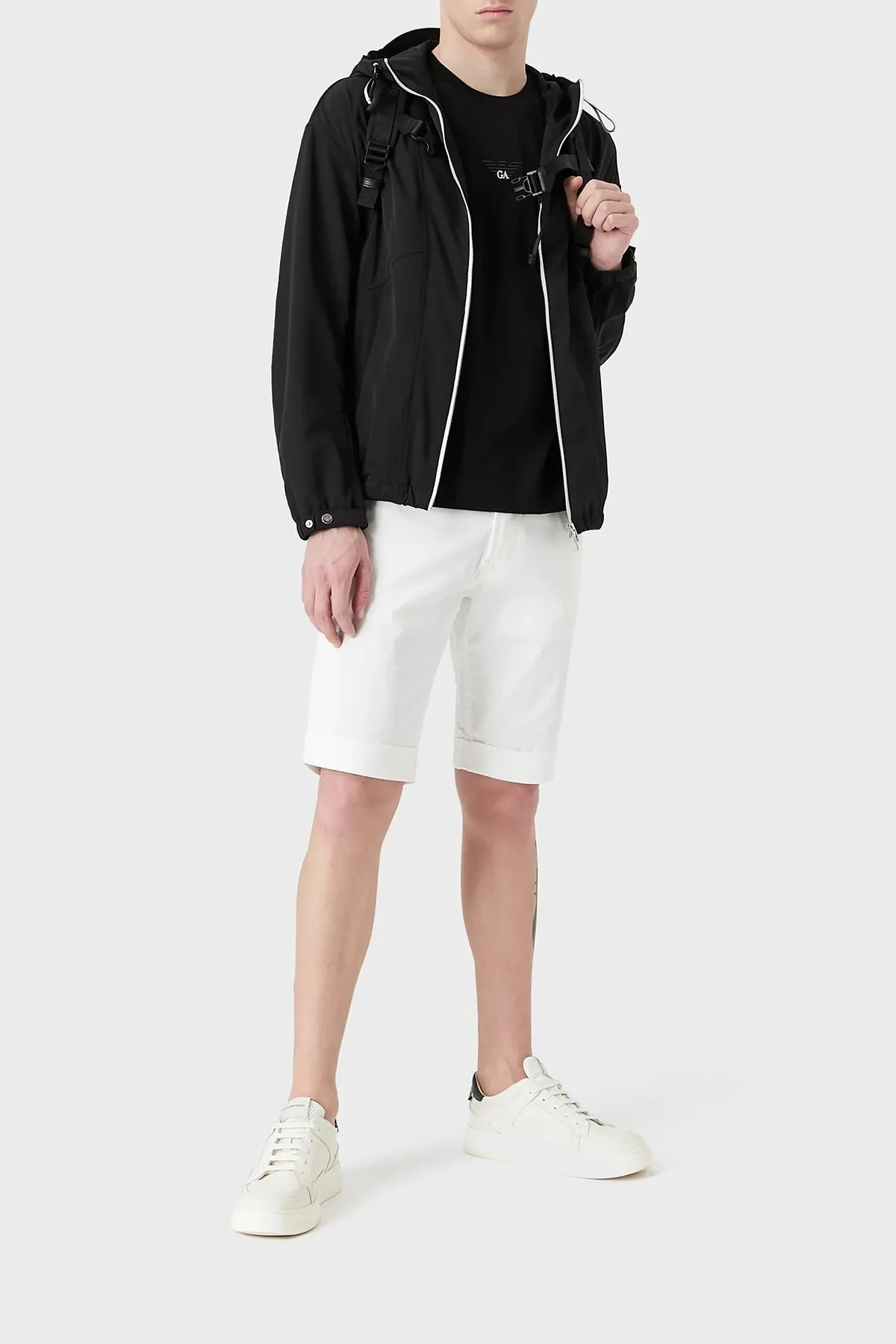 Emporio Armani Pamuklu Cepli Regular Fit Erkek Short 8N1PA6 1NJ7Z 0100 BEYAZ - 1