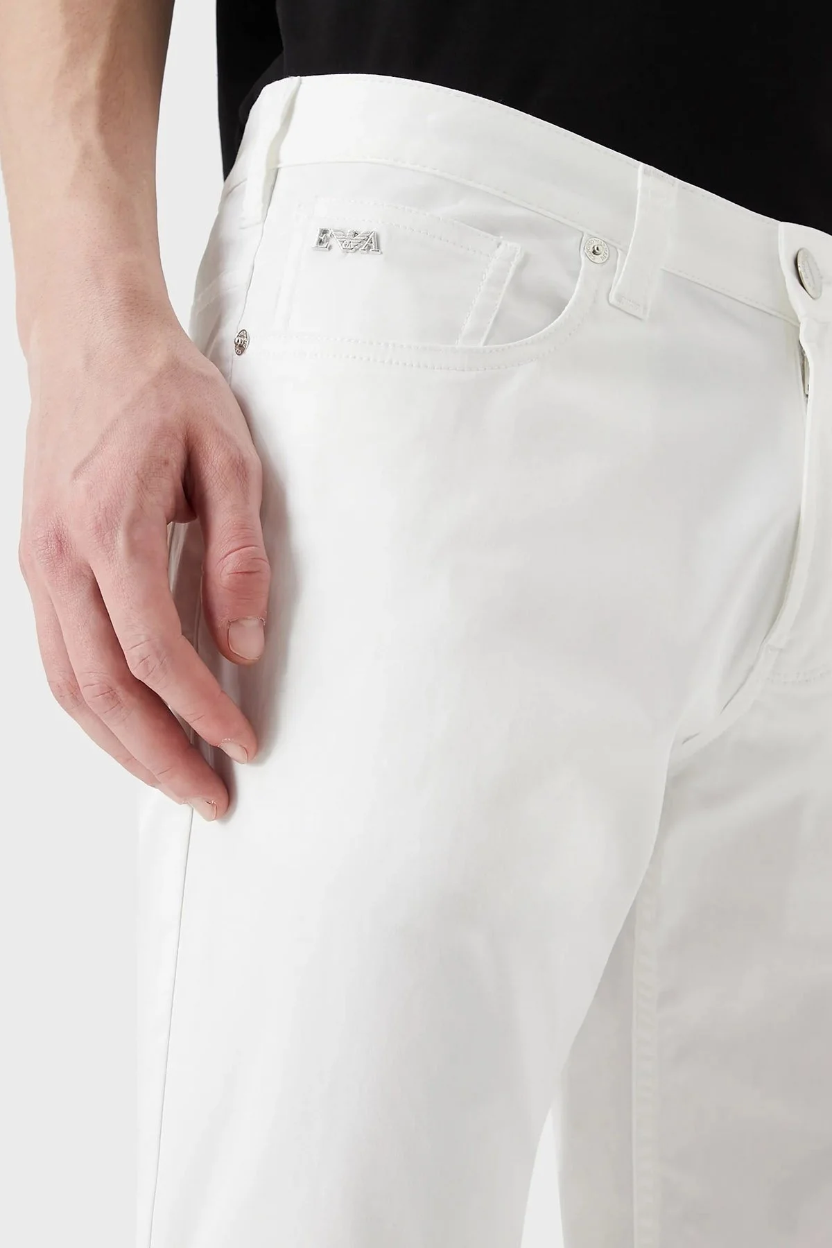 Emporio Armani Pamuklu Cepli Regular Fit Erkek Short 8N1PA6 1NJ7Z 0100 BEYAZ - 3