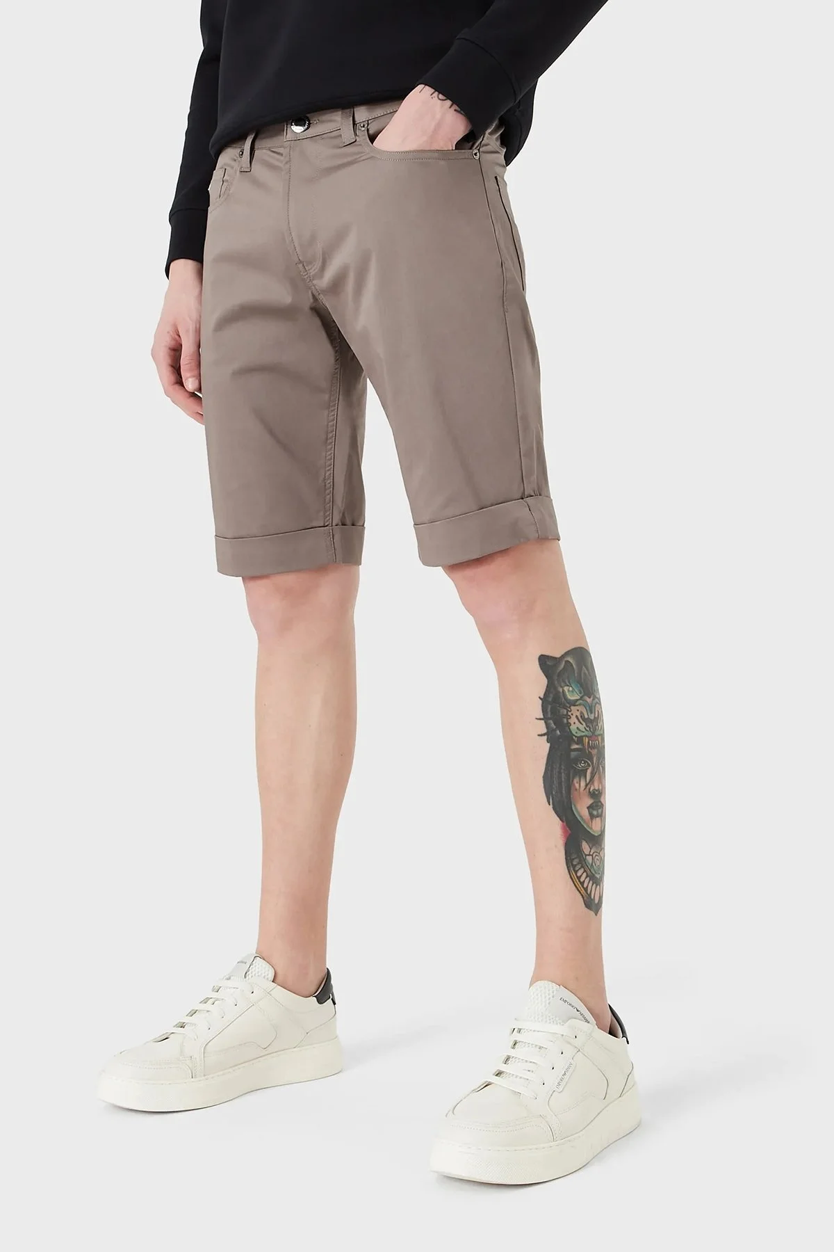 Emporio Armani Pamuklu Cepli Regular Fit Erkek Short 8N1PA6 1NJ7Z 0144 TOPRAK - 2