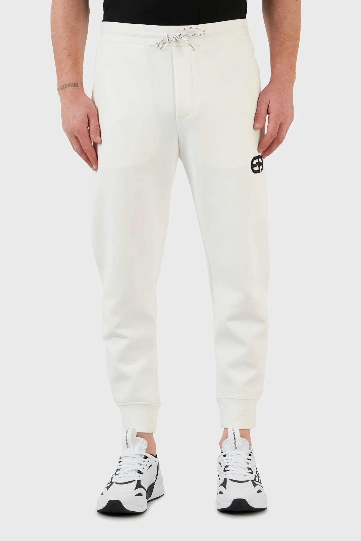 Emporio Armani Pamuklu Cepli Regular Fit Jogger Spor Erkek Pantolon 3L1PFV 1JHSZ 0101 BEYAZ - 2