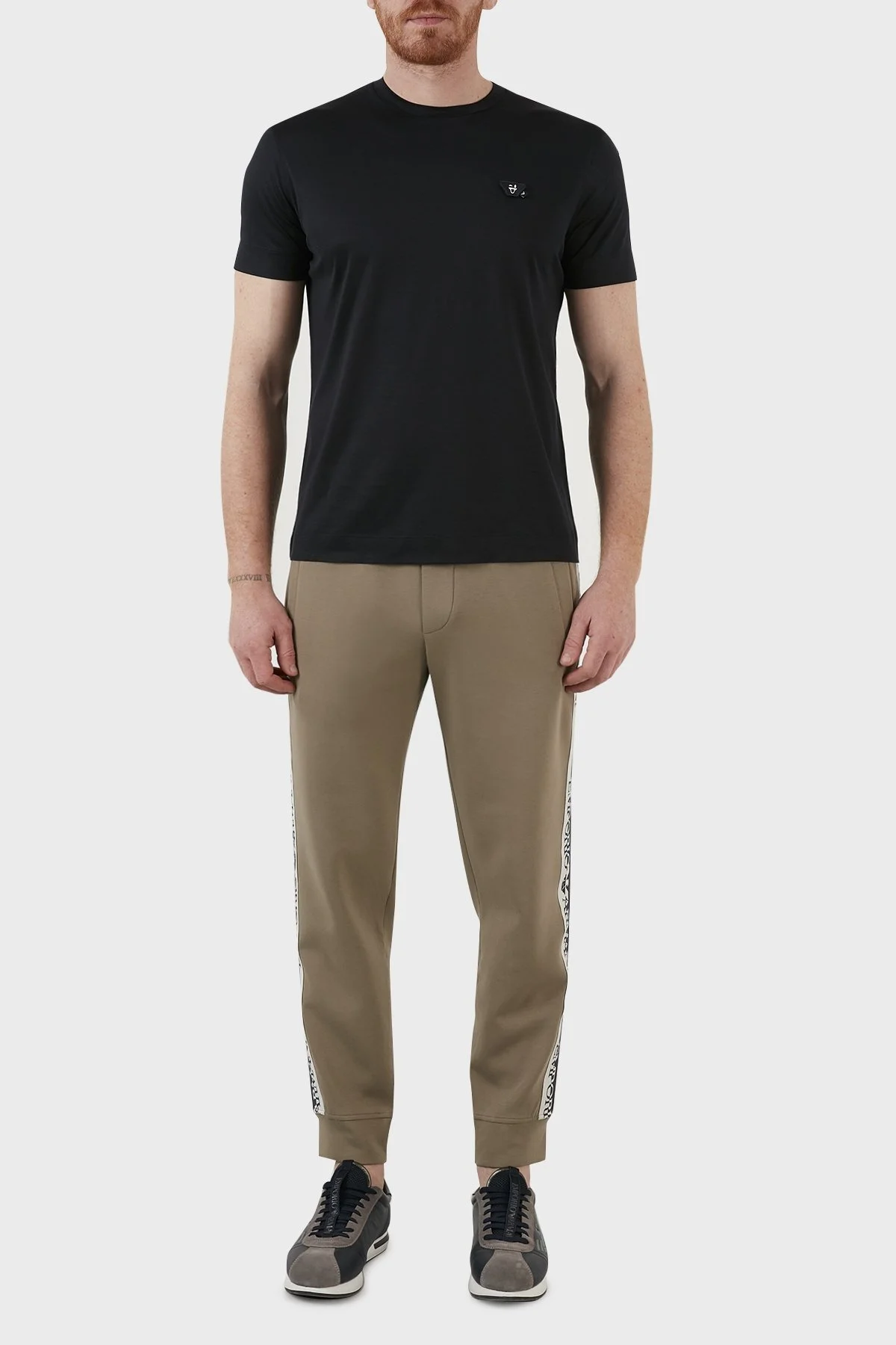 Emporio Armani Pamuklu Cepli Regular Fit Jogger Spor Erkek Pantolon 3L1PFZ 1JHSZ 0431 BEJ - 1