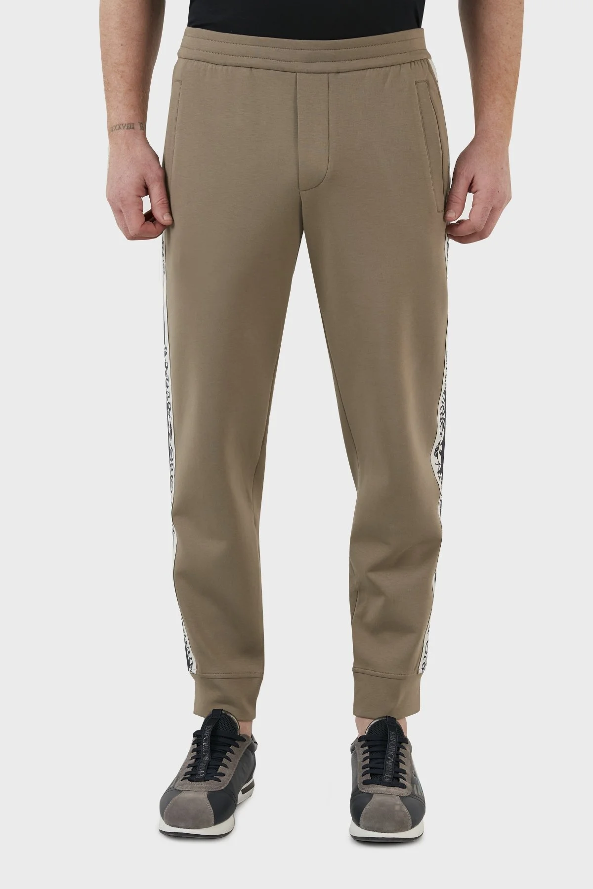 Emporio Armani Pamuklu Cepli Regular Fit Jogger Spor Erkek Pantolon 3L1PFZ 1JHSZ 0431 BEJ - 2
