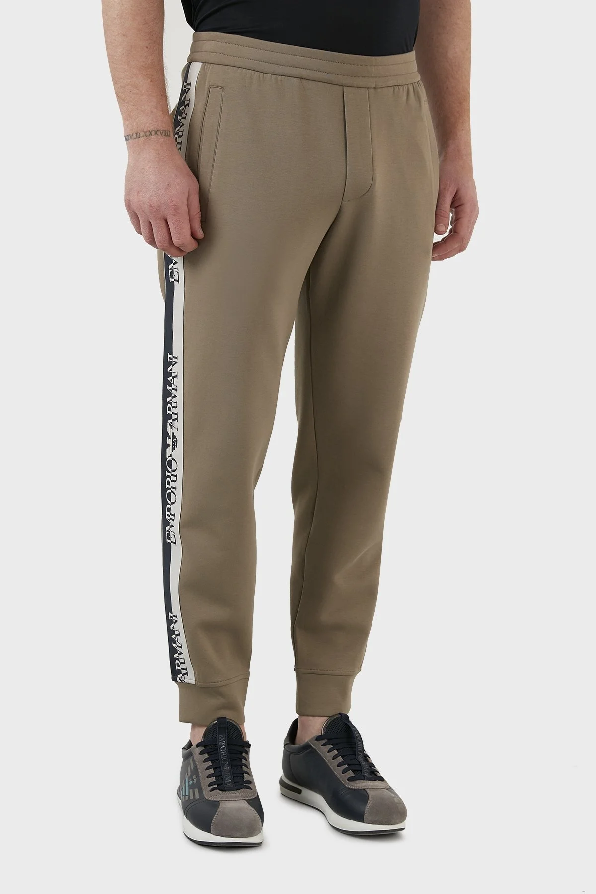 Emporio Armani Pamuklu Cepli Regular Fit Jogger Spor Erkek Pantolon 3L1PFZ 1JHSZ 0431 BEJ - 4